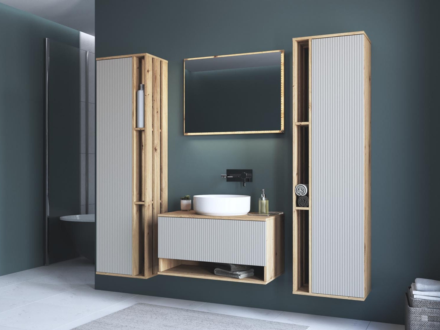 Armario de baño colgante para lavabo Romleve 102