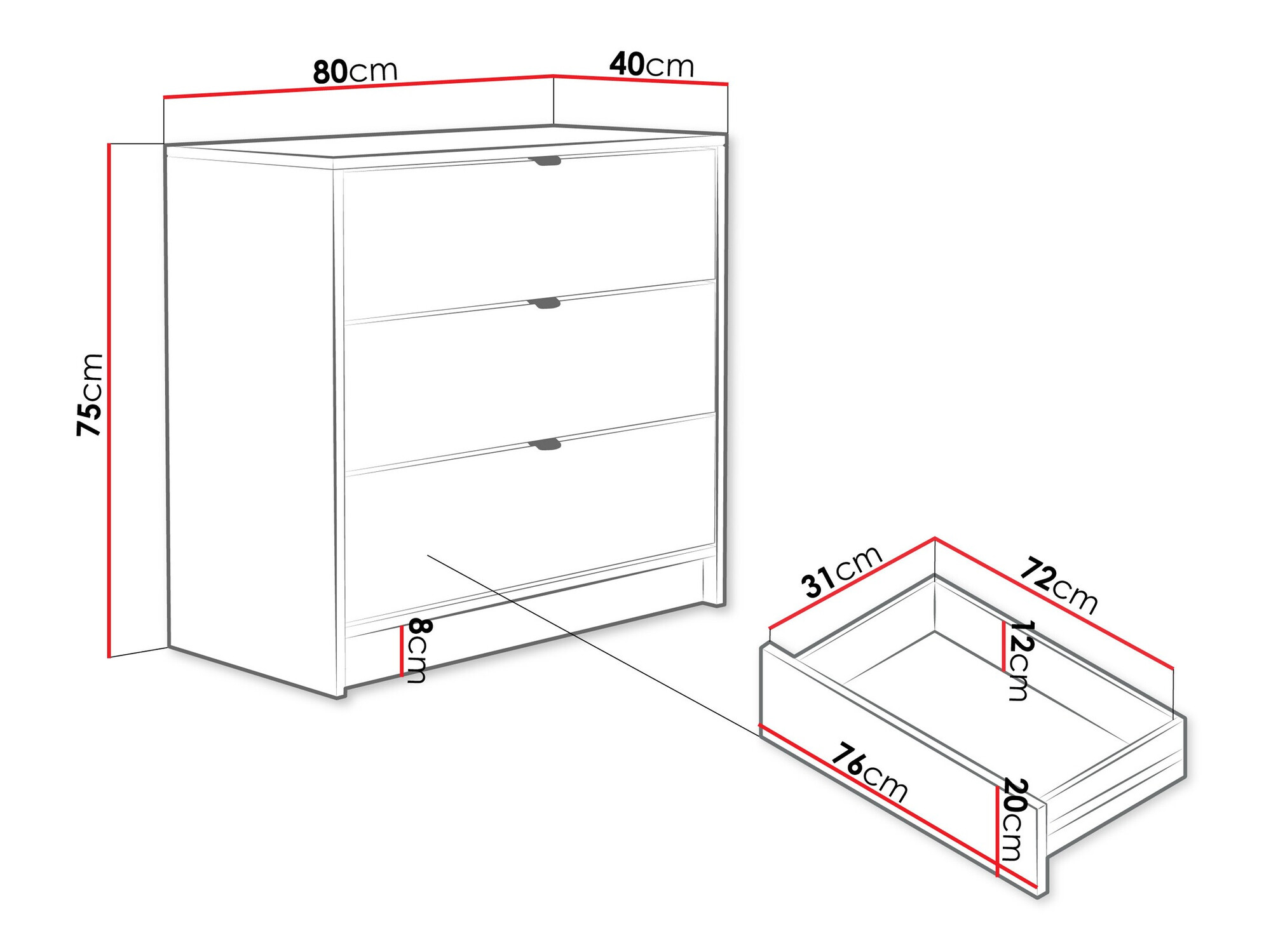 Cómoda Comfivo Larmire 102 (Beige)