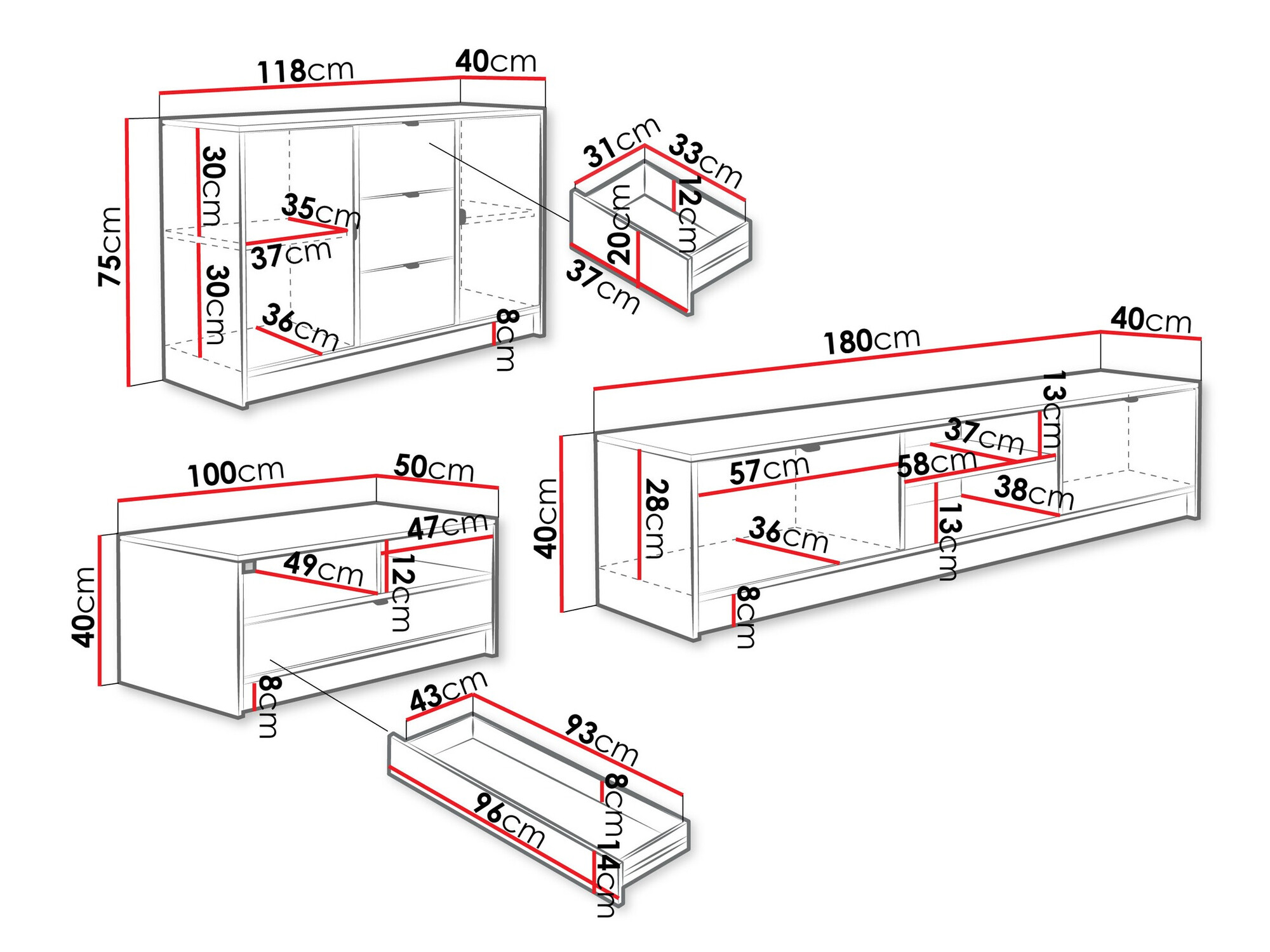 Conjunto de salón Comfivo Larmire 107 (Beige)
