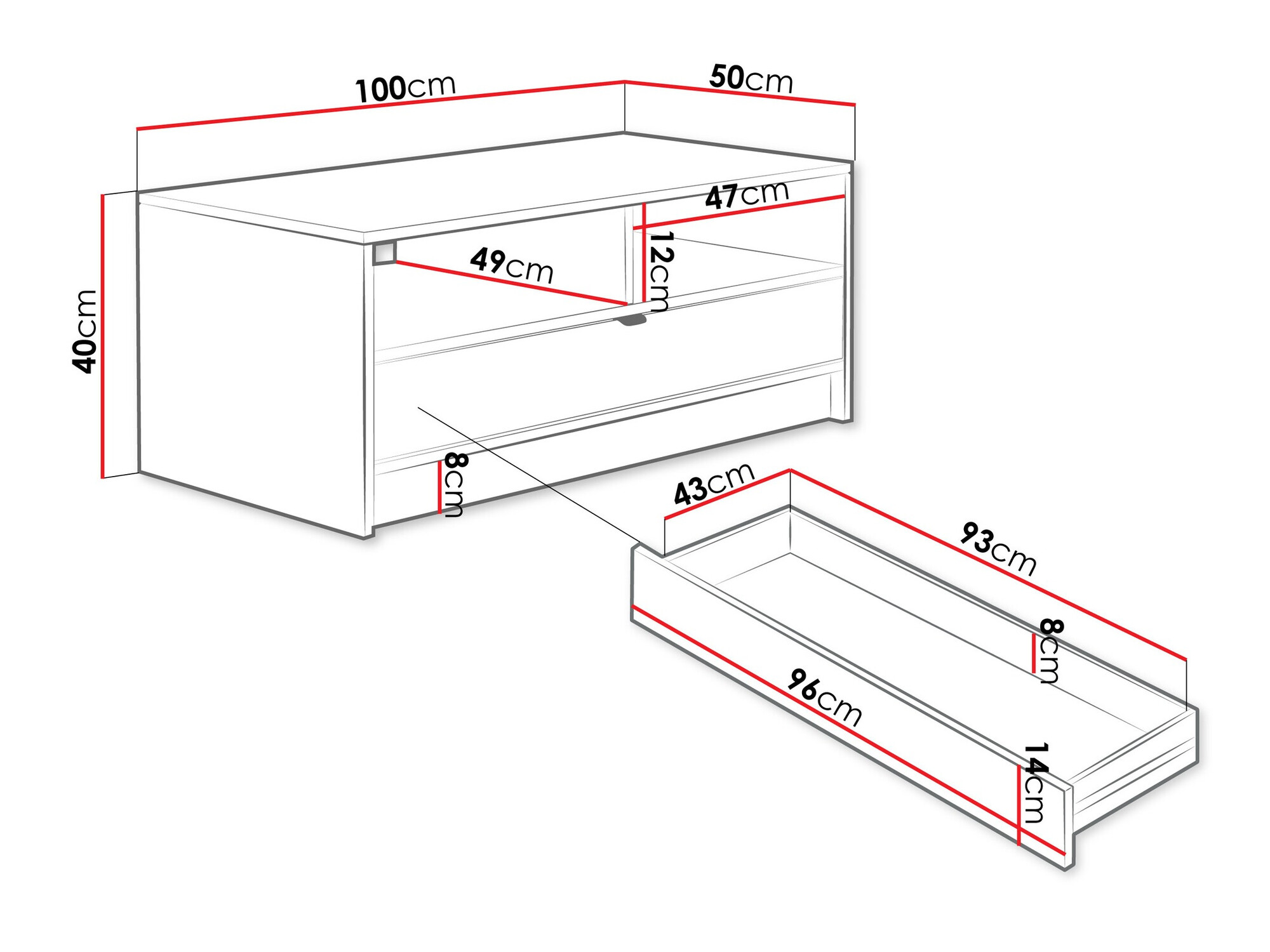 Mesa de centro Comfivo Larmire 105 (Beige)