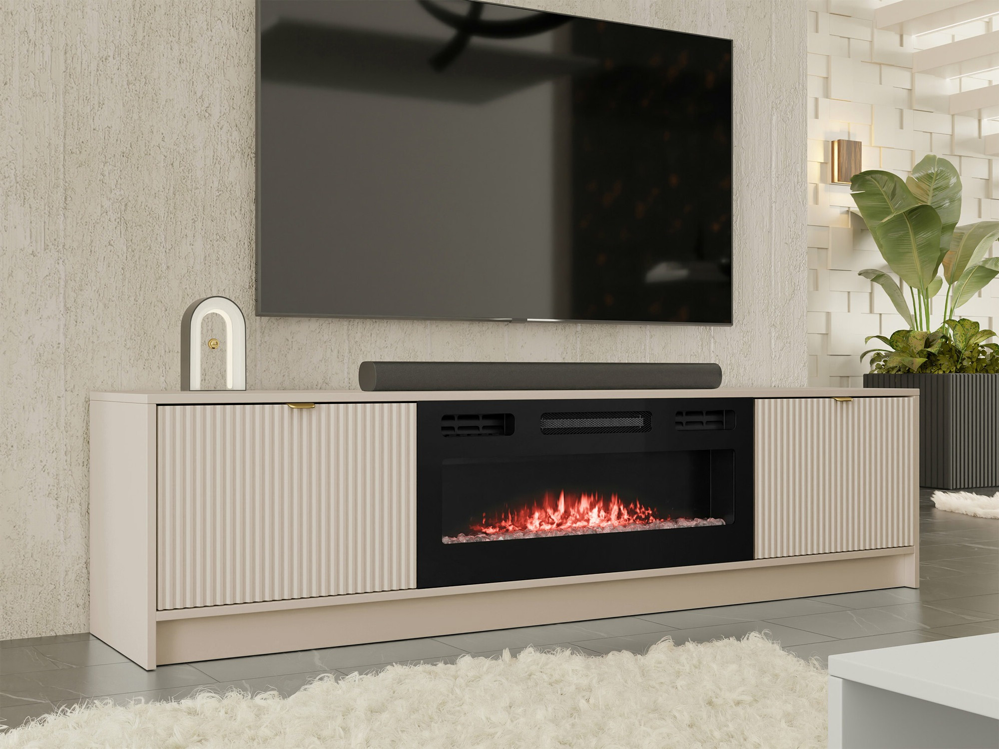 Mueble TV Comfivo Larmire 109 (Beige)