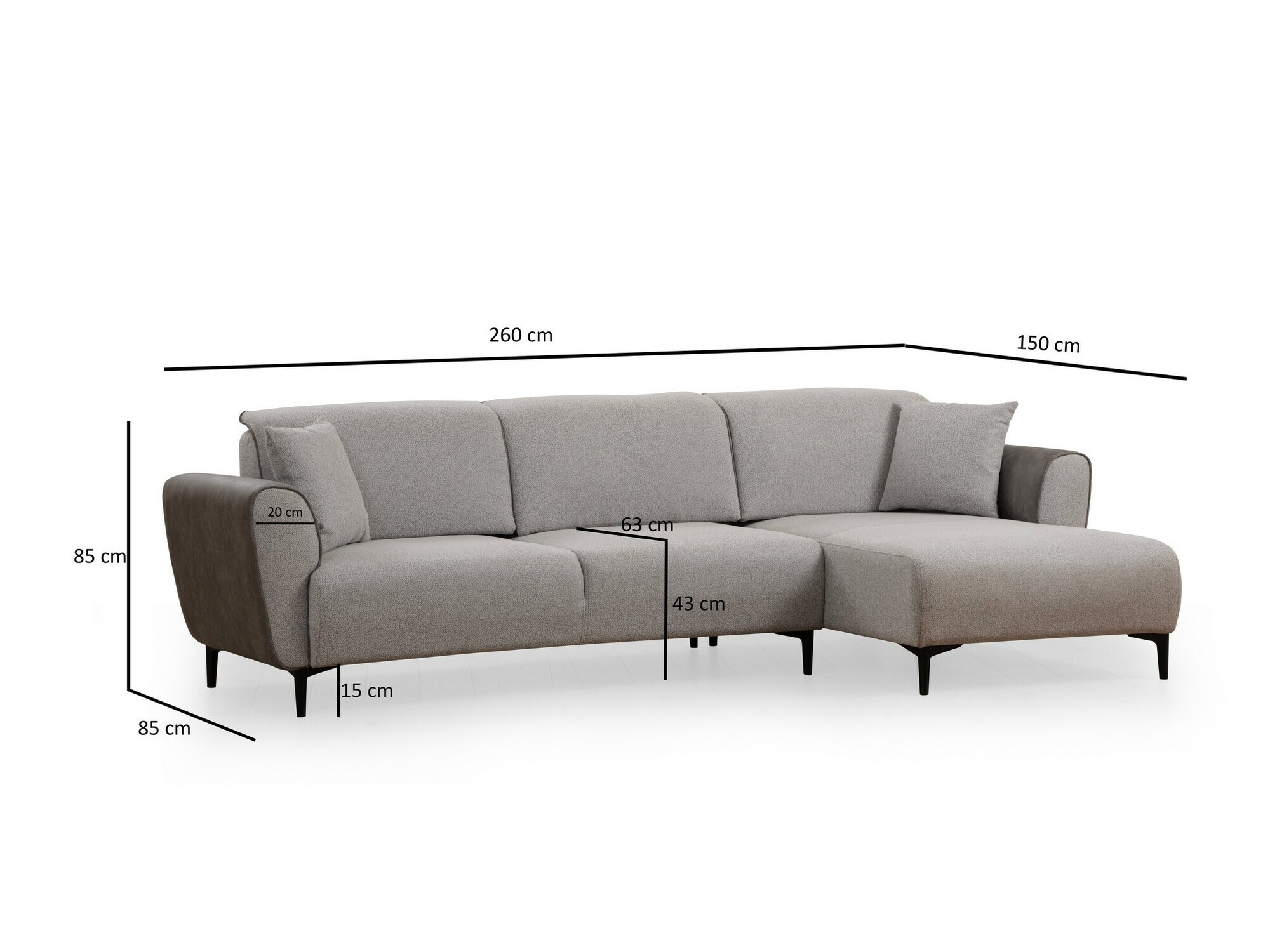 Sofá rinconero Altadena 594 (Derecha)