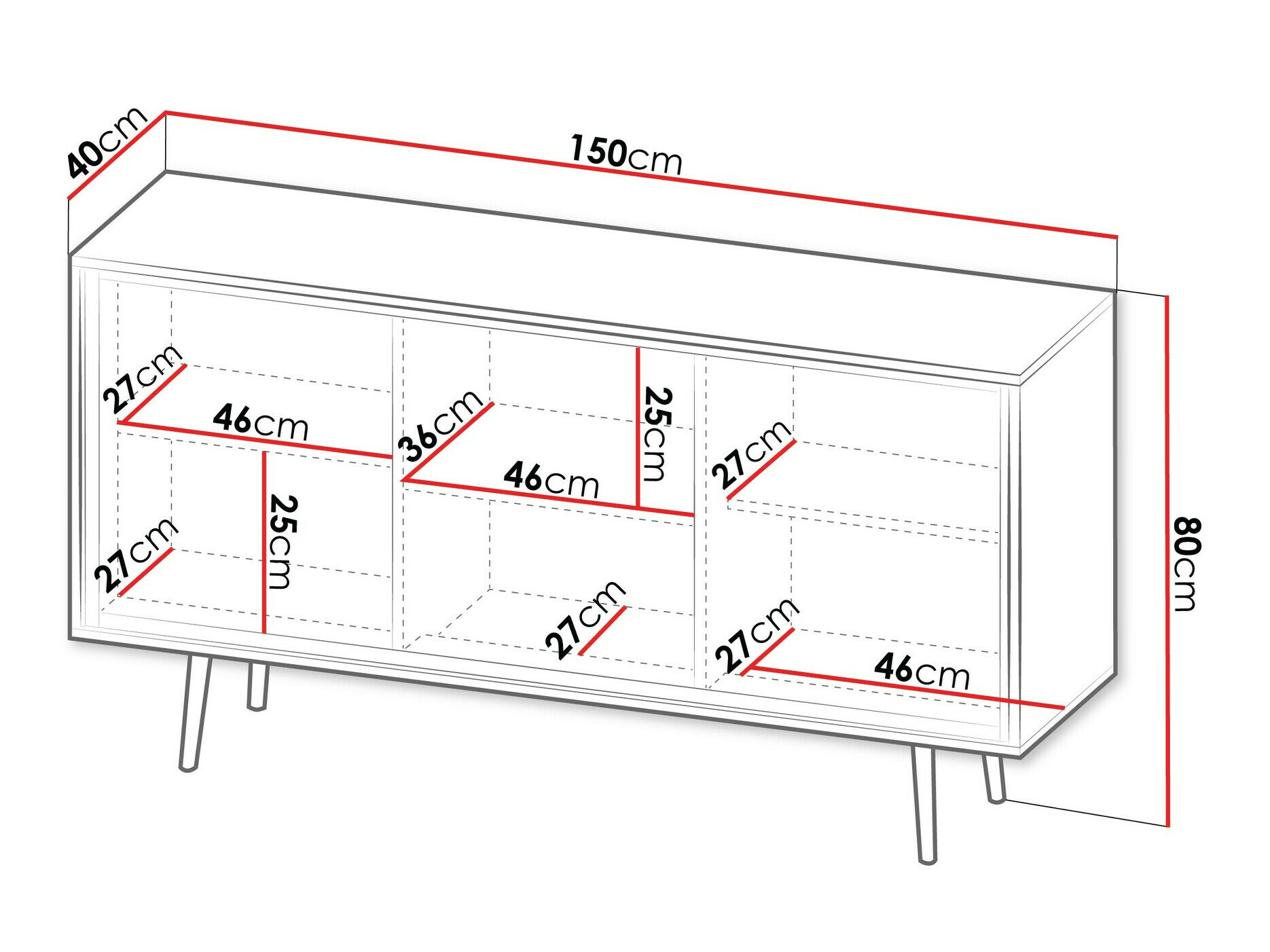 Aparador Providence 190 (Grafito)