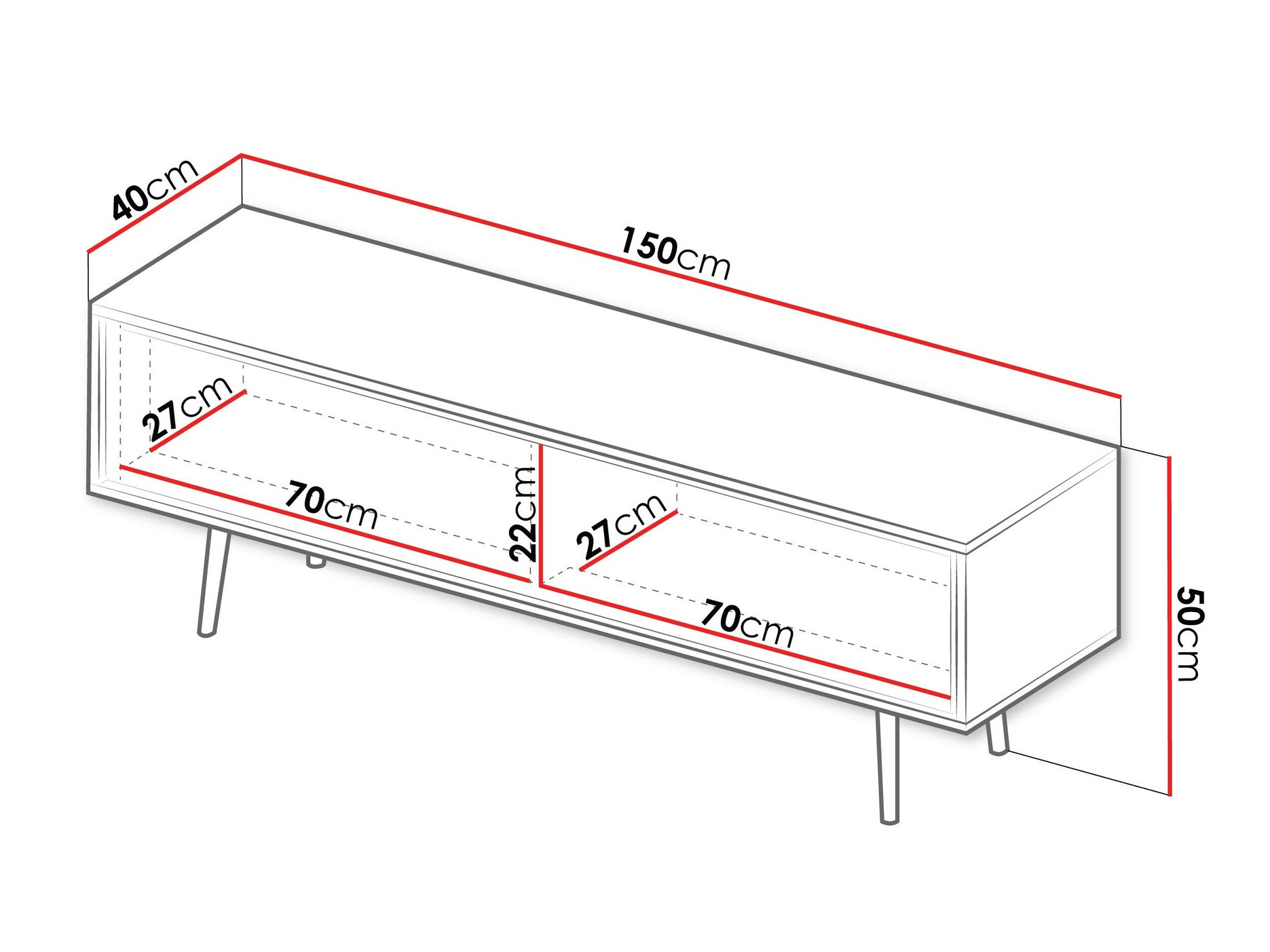 Mueble TV Providence 191 (Grafito)