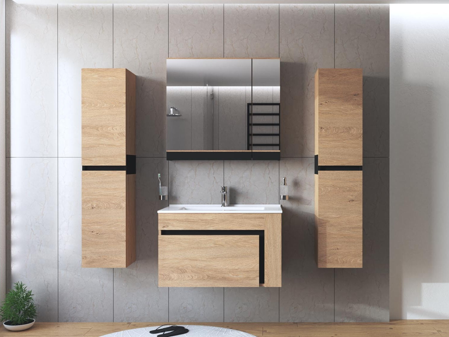 Armario colgante para baño Fenetra 100