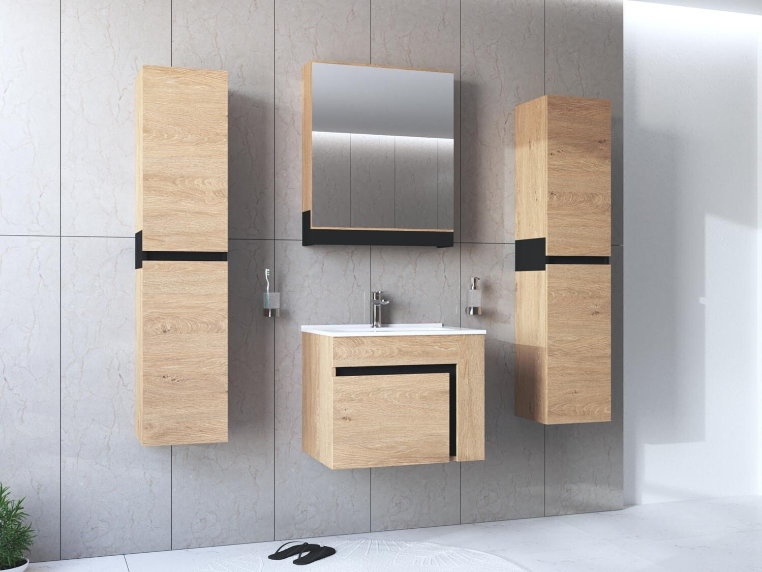 Conjunto de mueble de baño Fenetra 106