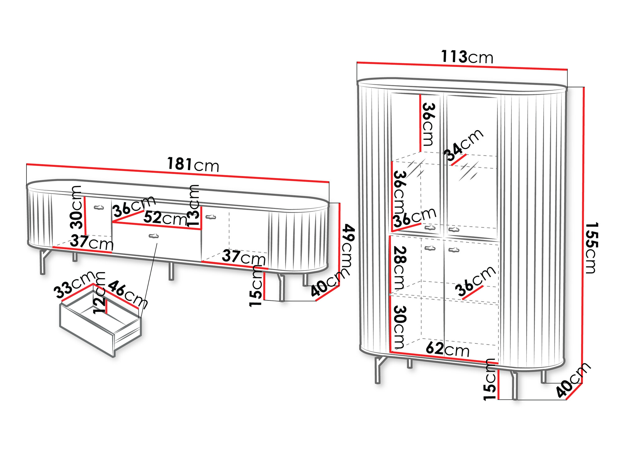 Conjunto de salón Novmono 108 (Negro)