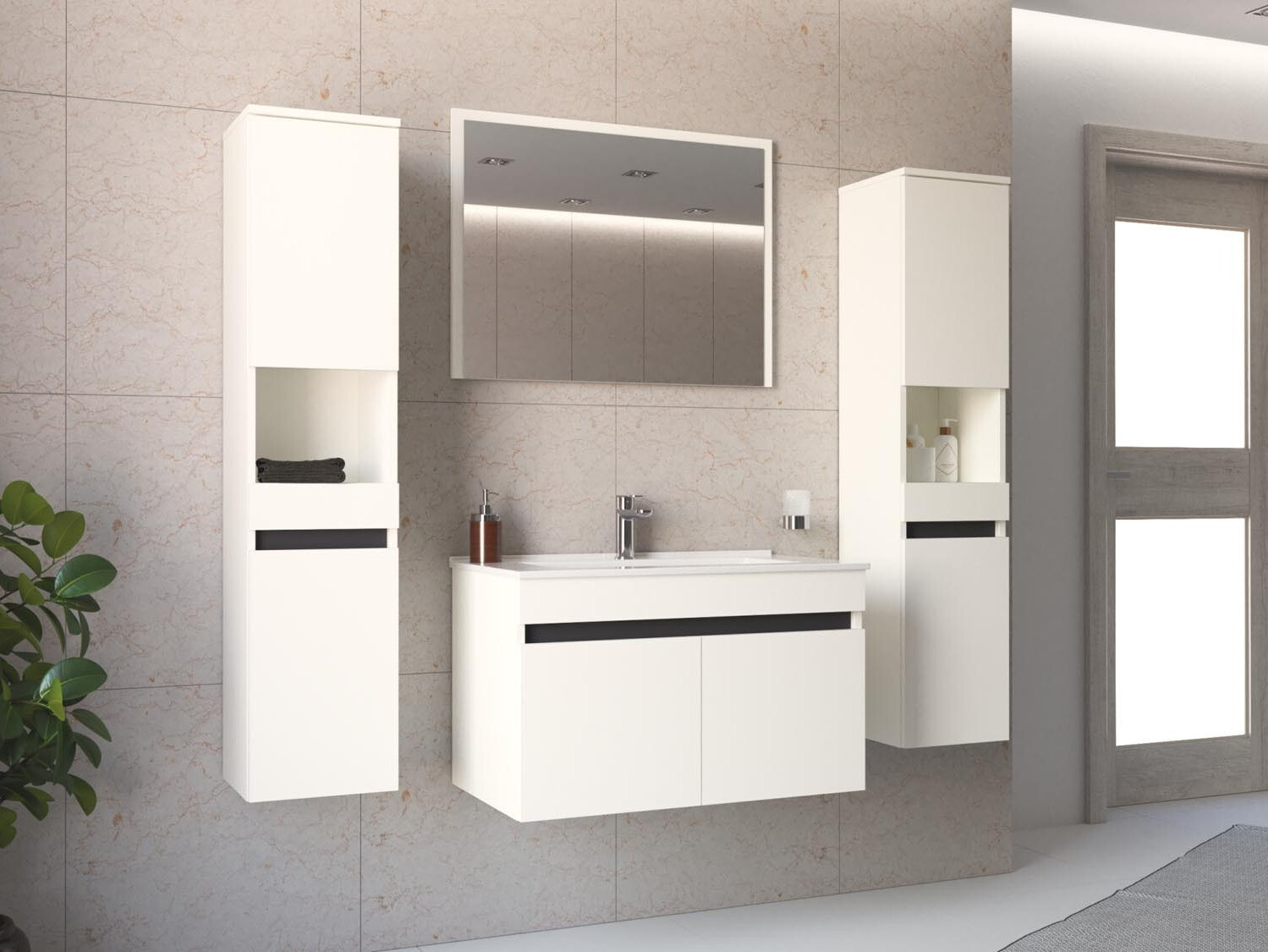 Conjunto de mueble de baño Benfelo 106