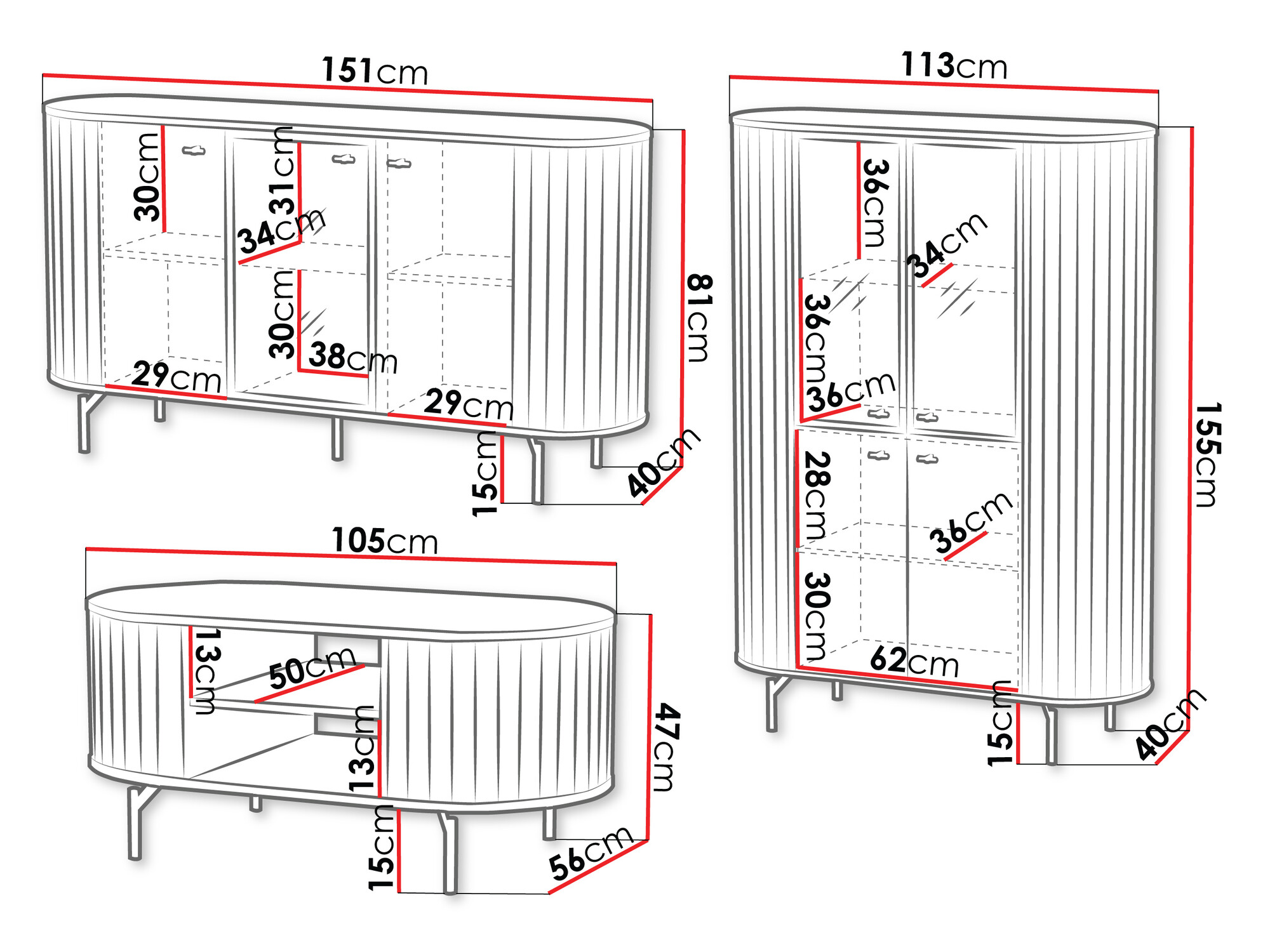 Conjunto de salón Novmono 111 (Negro)