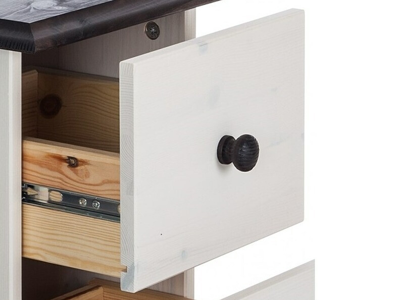 Armario de pie para baño Deletri 110 (Blanco + Havana Roble)