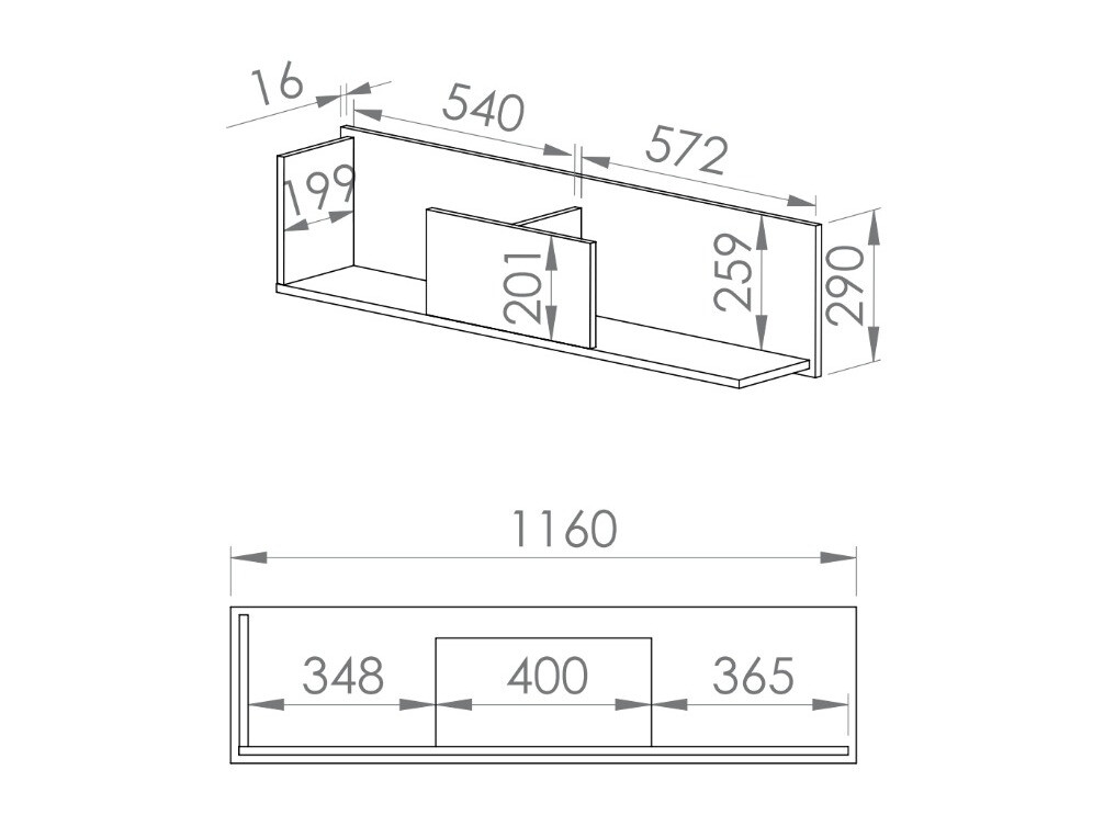 Estantería de pared Nucavu 108