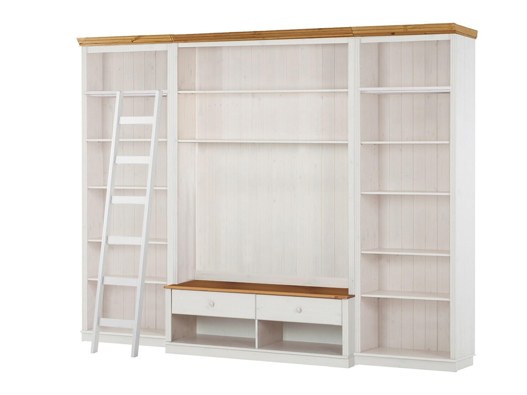 Conjunto de salón Saltoro 108 (Blanco + Miel de roble)