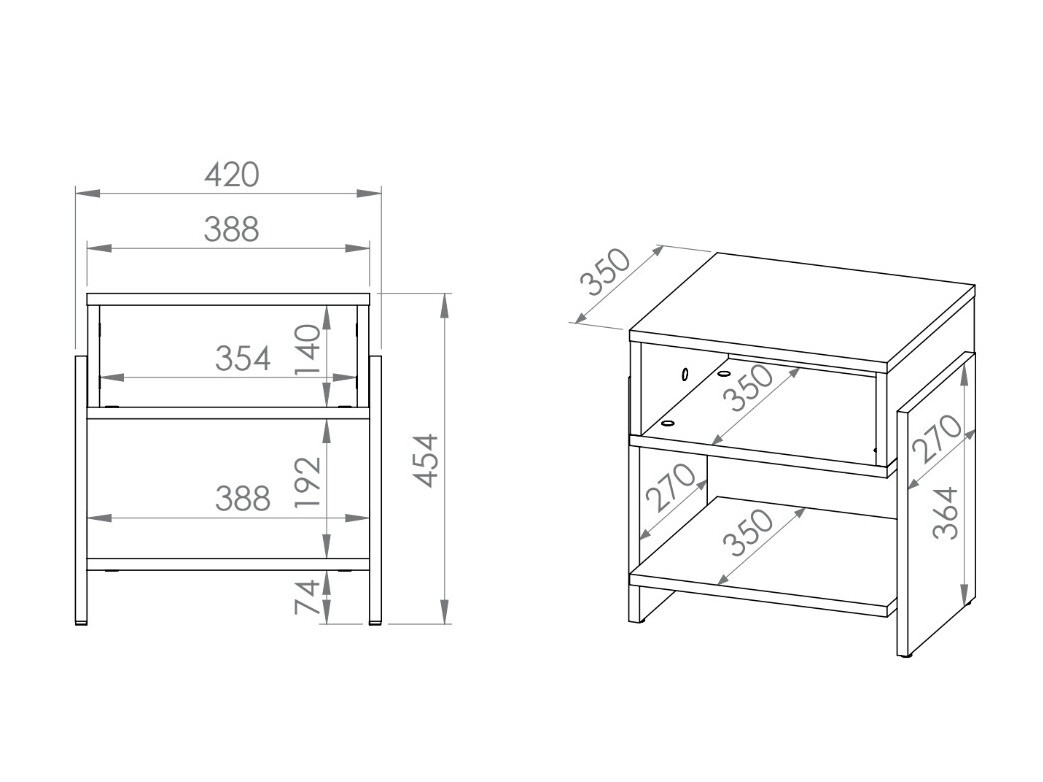 Mesilla de noche Madison 164