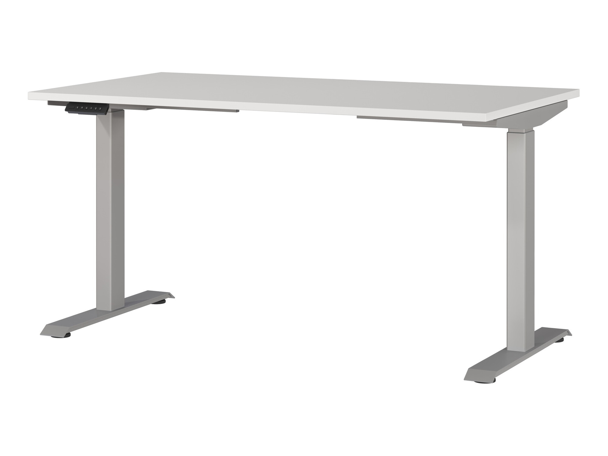 Escritorio de altura regulable Eliromo 117 (Gris claro + Plata)