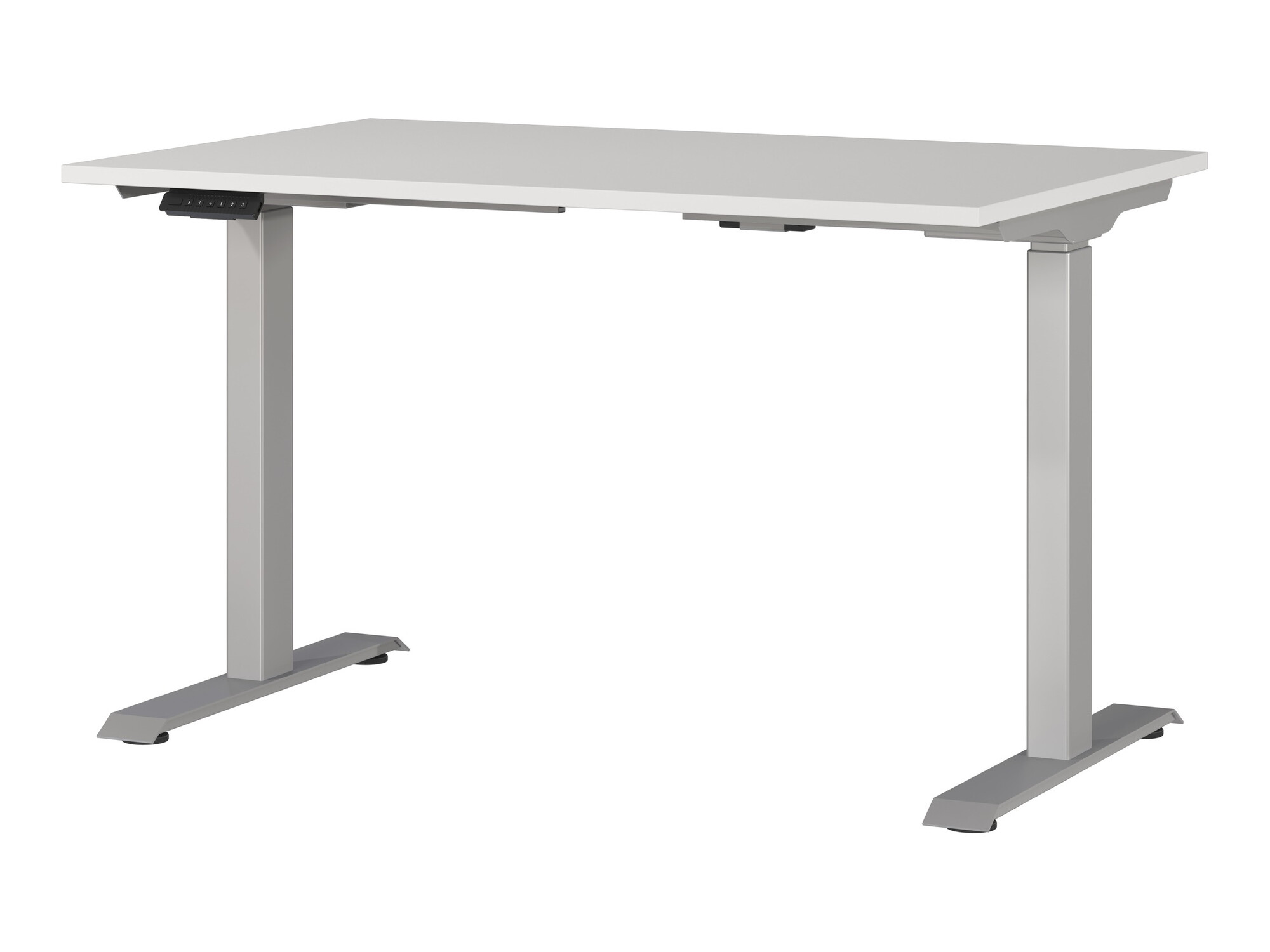 Escritorio de altura regulable Eliromo 118 (Gris claro + Plata)