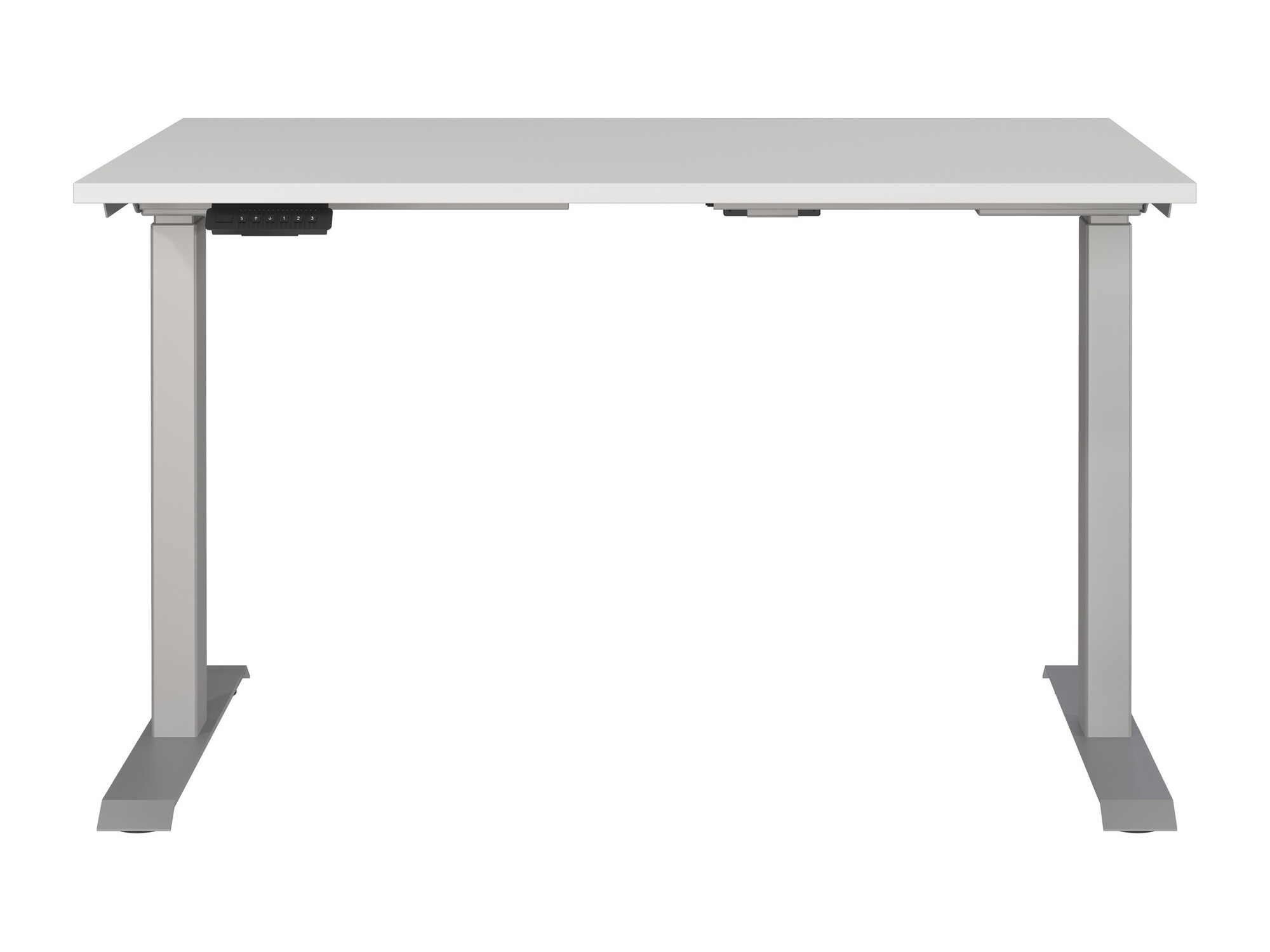 Escritorio de altura regulable Eliromo 118 (Gris claro + Plata)