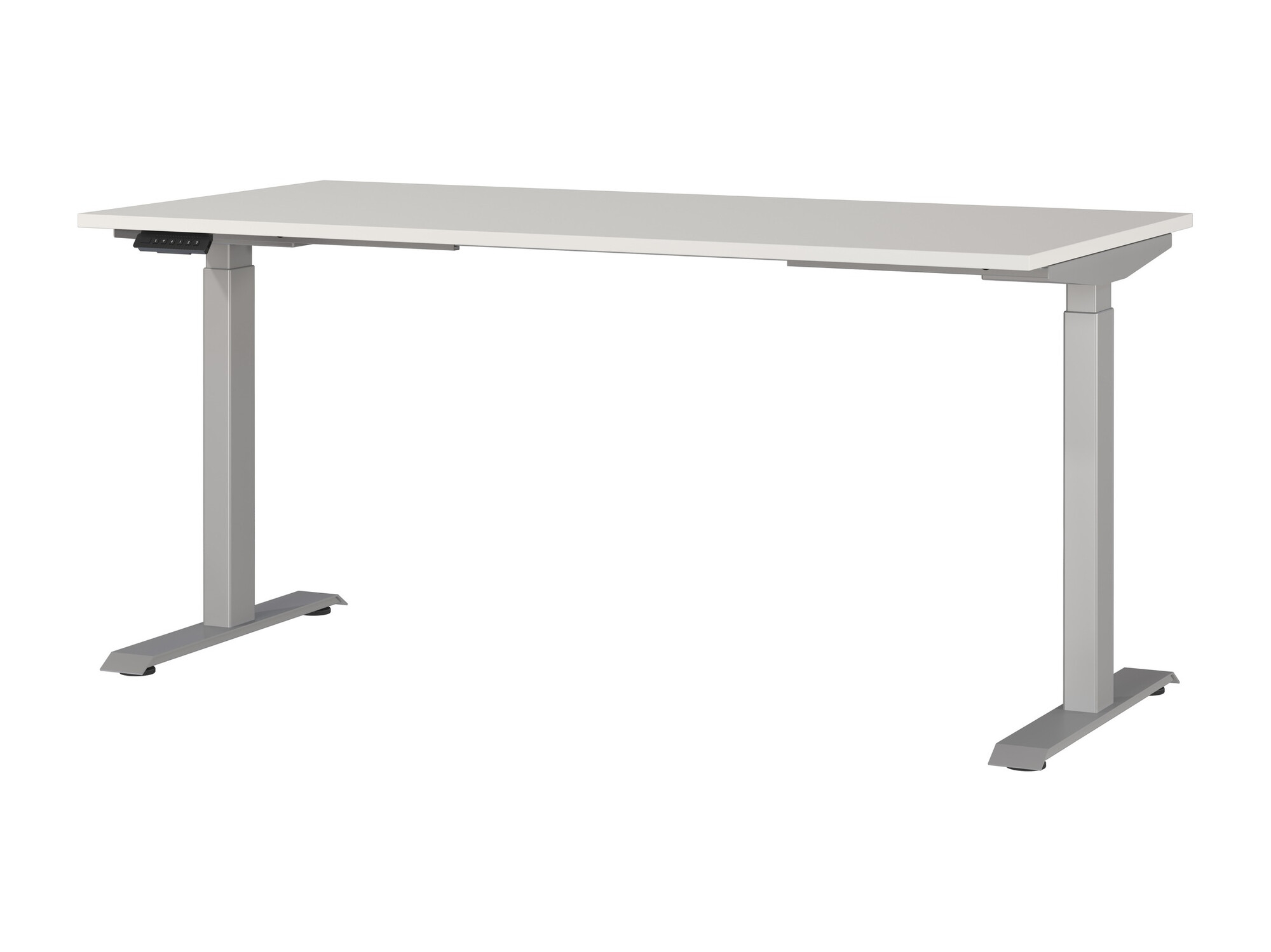 Escritorio de altura regulable Eliromo 119 (Gris claro + Plata)