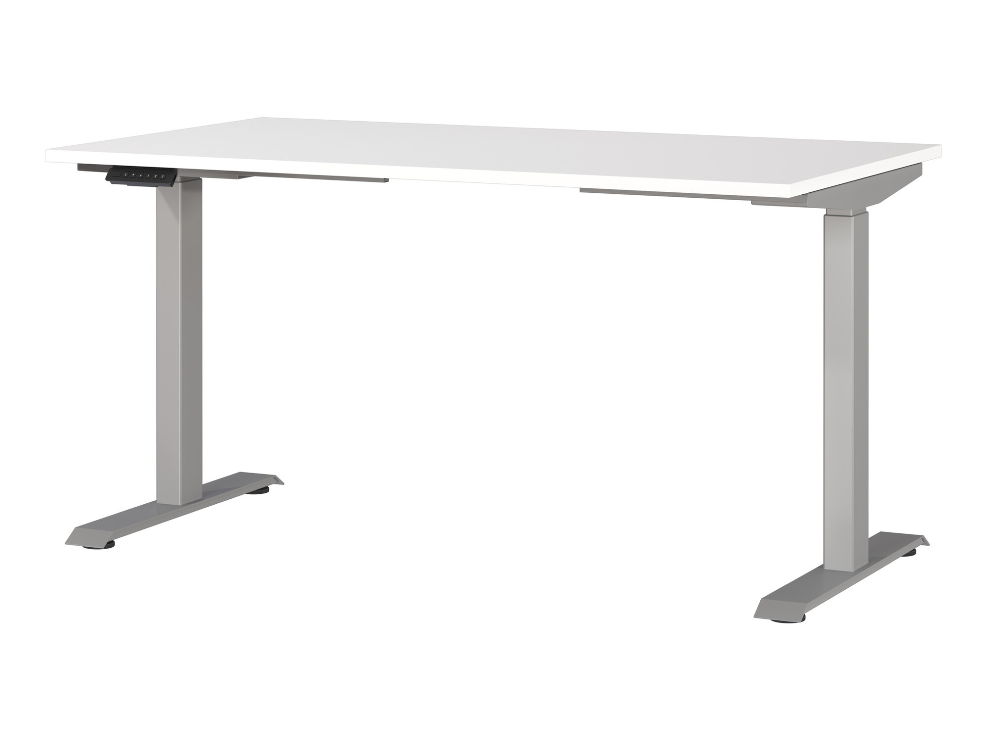 Escritorio de altura regulable Sacramento 415 (Blanco + Plata)