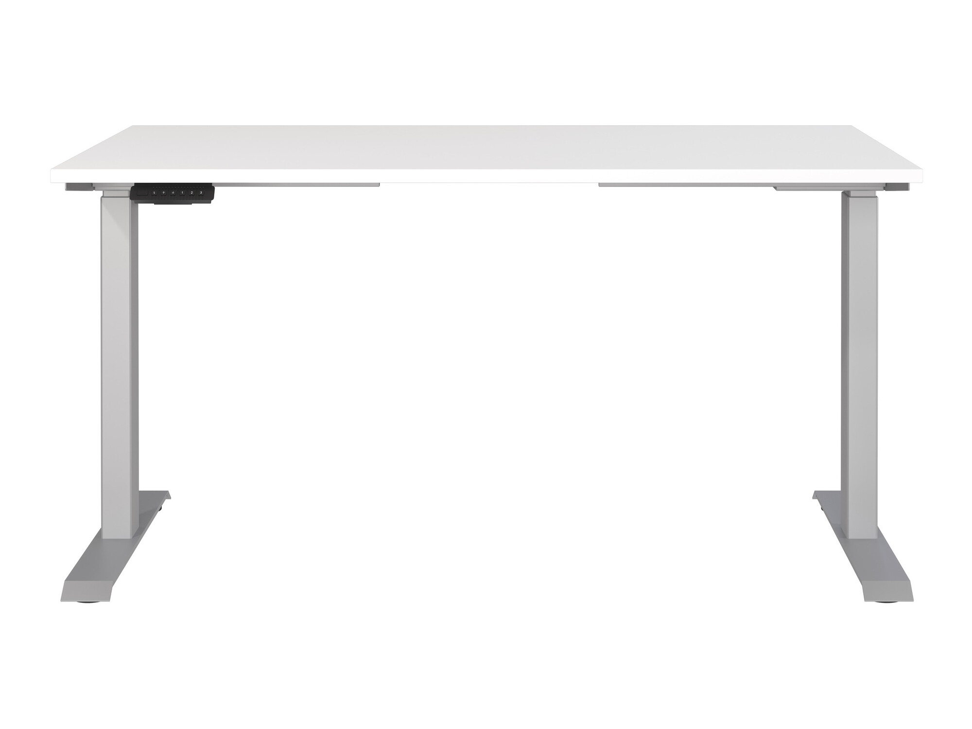 Escritorio de altura regulable Sacramento 415 (Blanco + Plata)