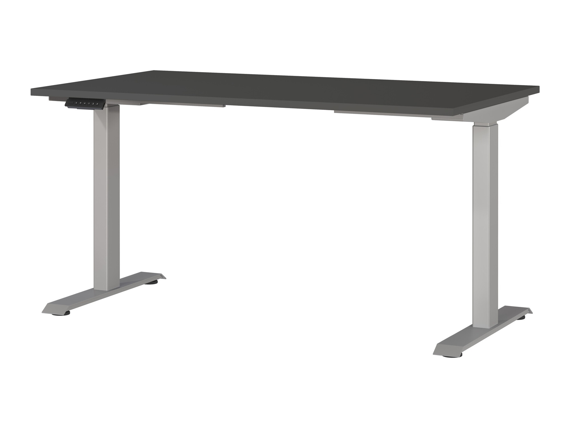 Escritorio de altura regulable Sacramento 415 (Grafito + Plata)