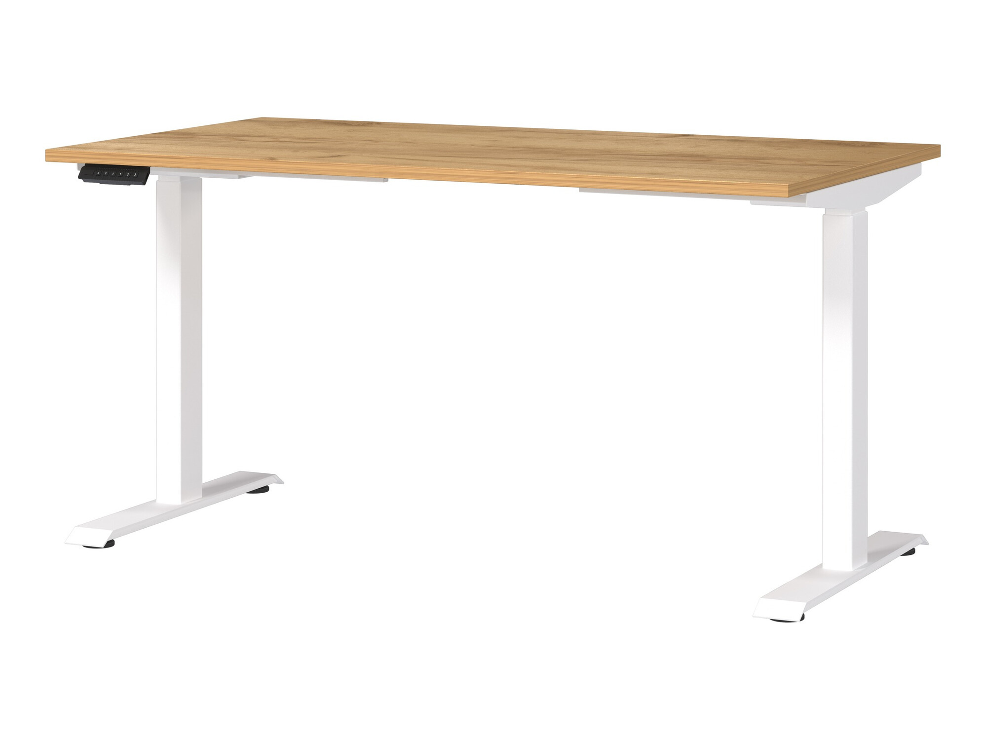 Escritorio de altura regulable Sacramento 415 (Navarra roble + Blanco)