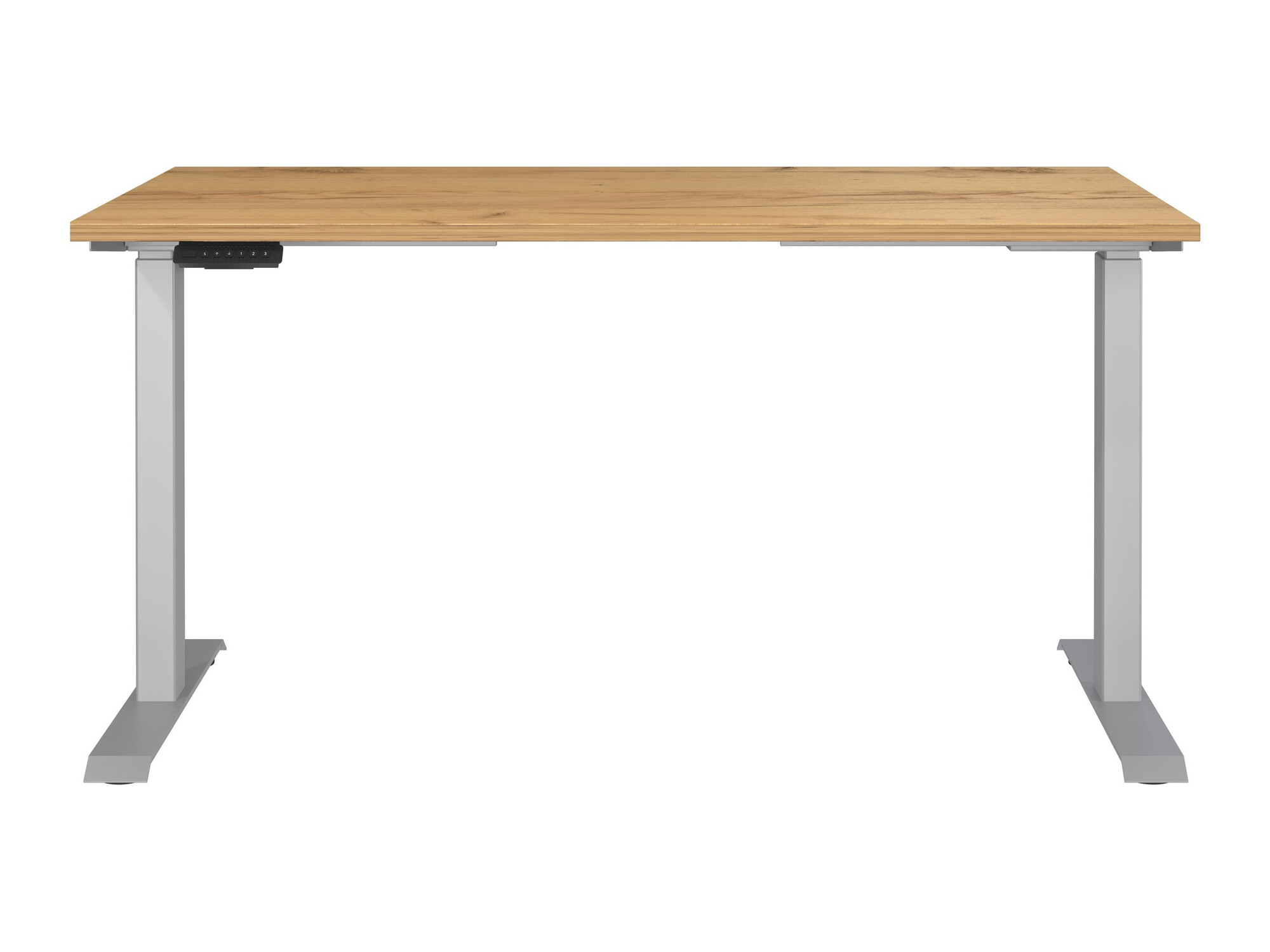 Escritorio de altura regulable Sacramento 415 (Navarra roble + Plata)