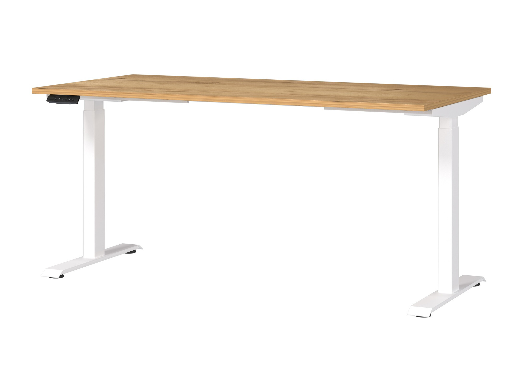 Escritorio de altura regulable Sacramento 416 (Navarra roble + Blanco)