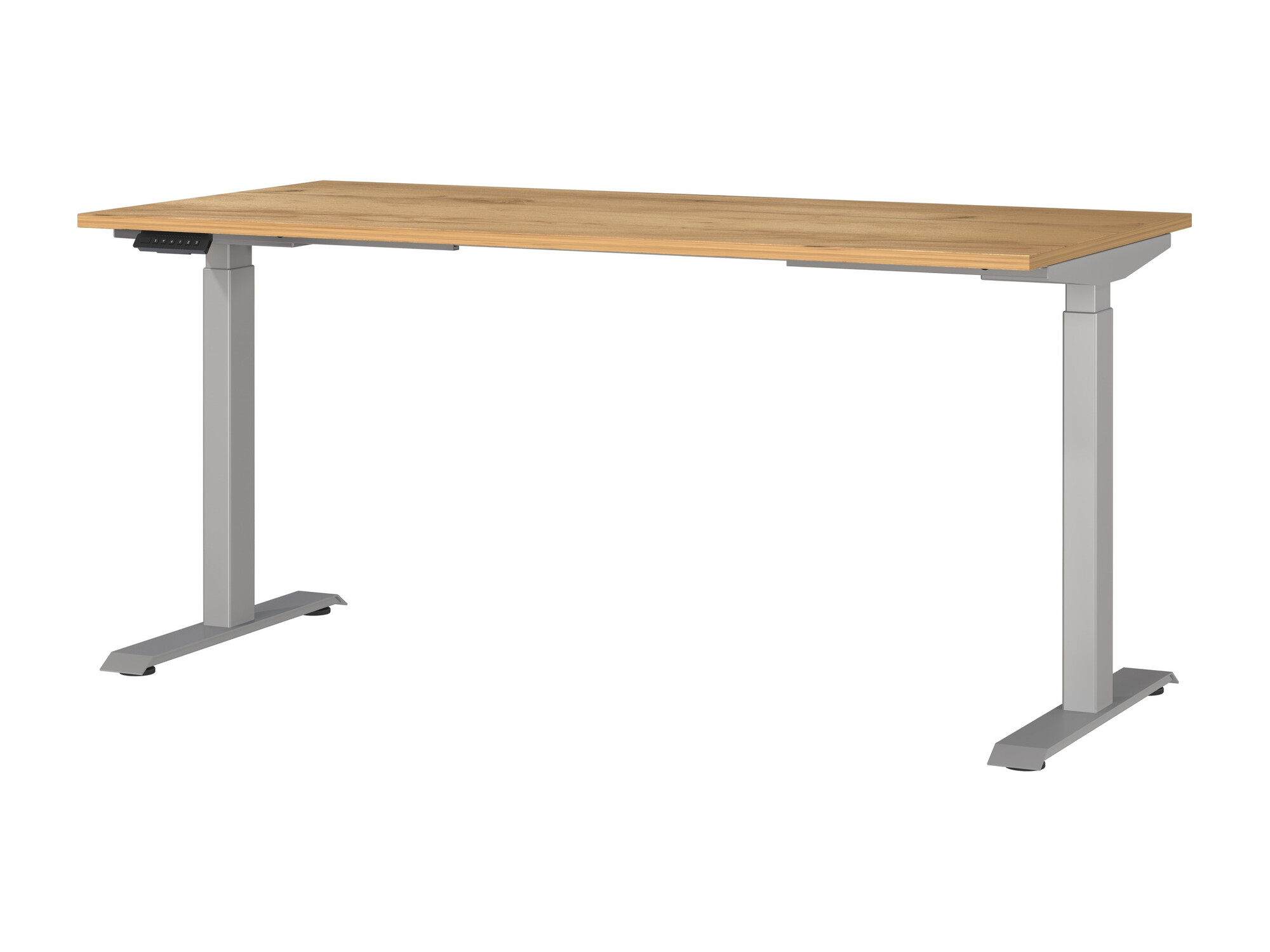 Escritorio de altura regulable Sacramento 416 (Navarra roble + Plata)