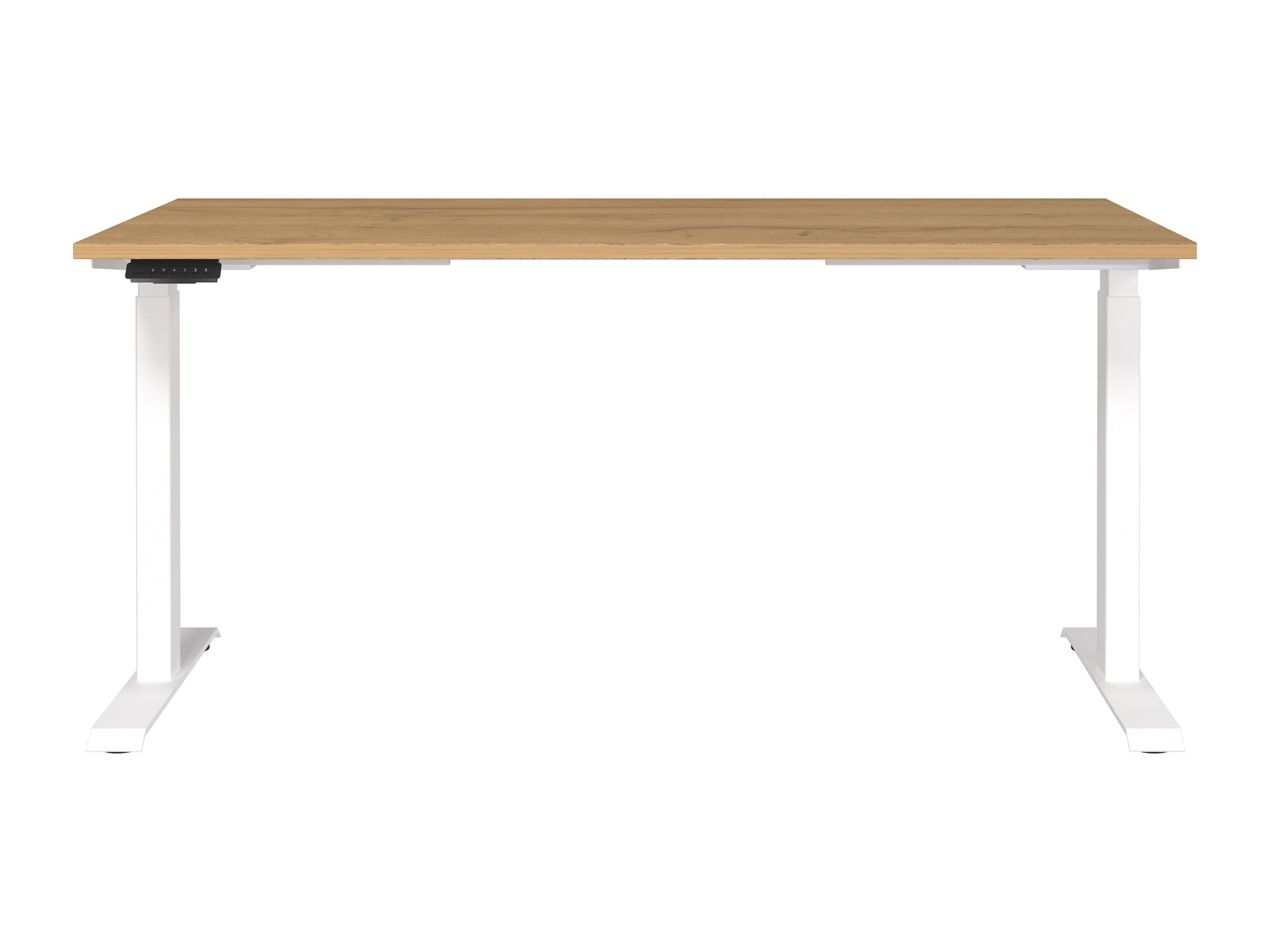 Escritorio de altura regulable Sacramento 416 (Roble nieto + Blanco)