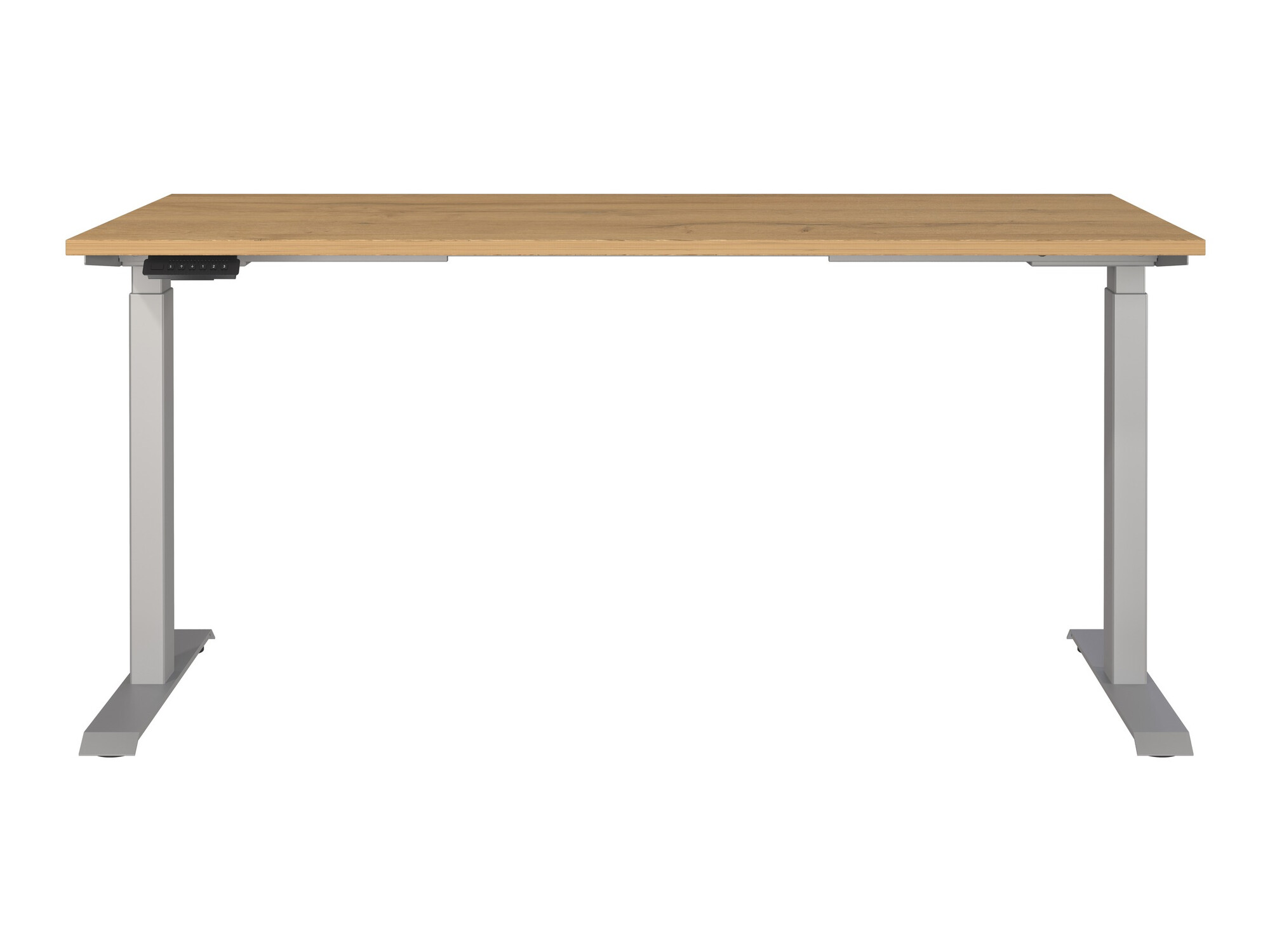 Escritorio de altura regulable Sacramento 416 (Roble nieto + Plata)