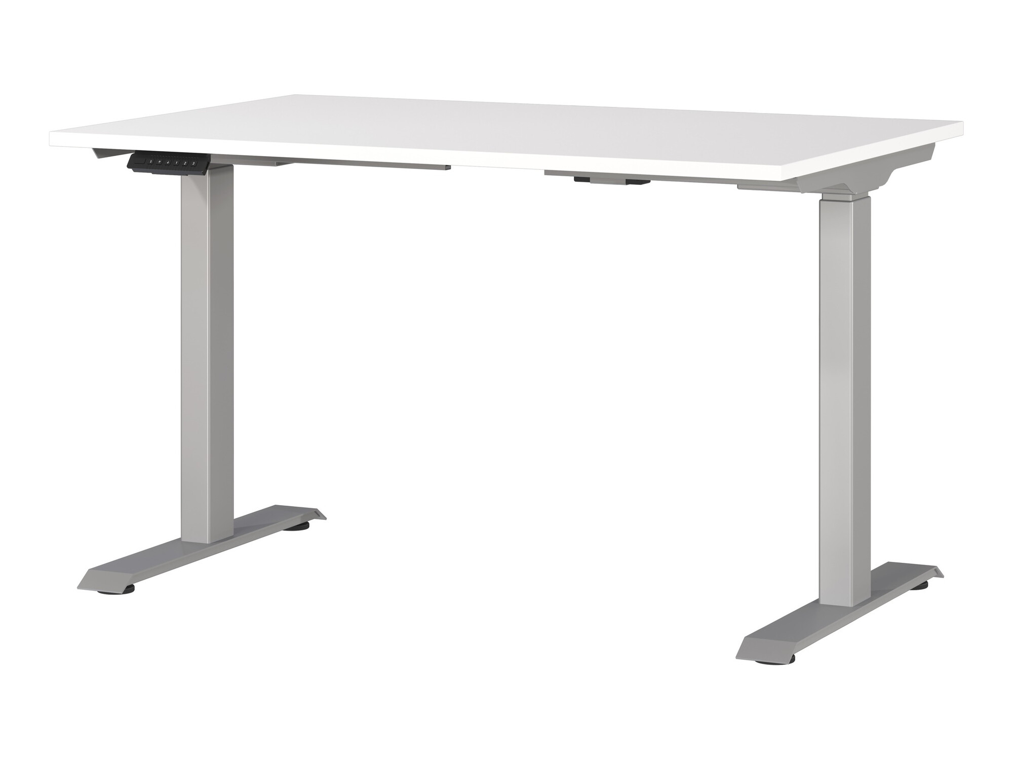 Escritorio de altura regulable Sacramento 417 (Blanco + Plata)