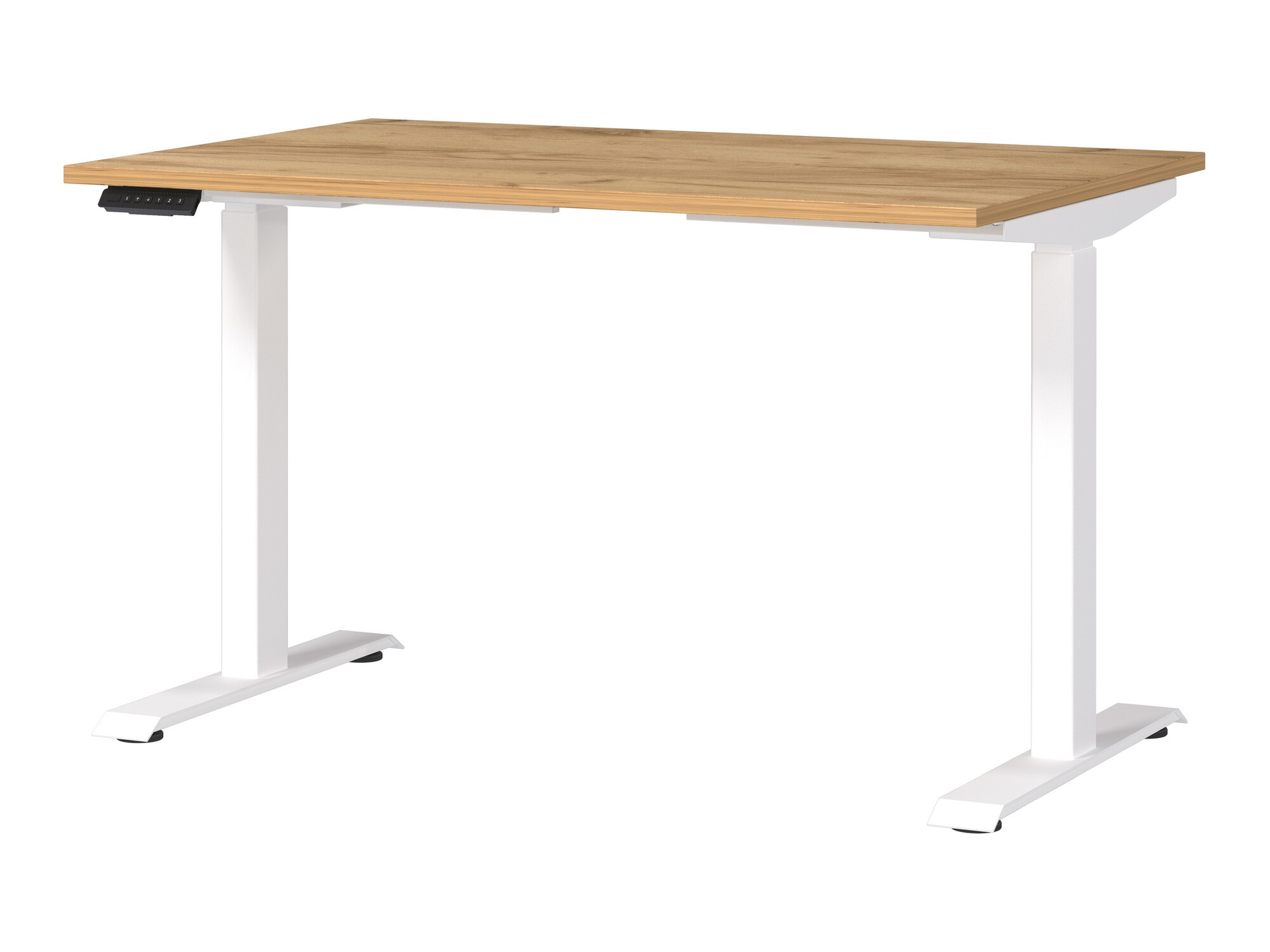 Escritorio de altura regulable Sacramento 417 (Navarra roble + Blanco)