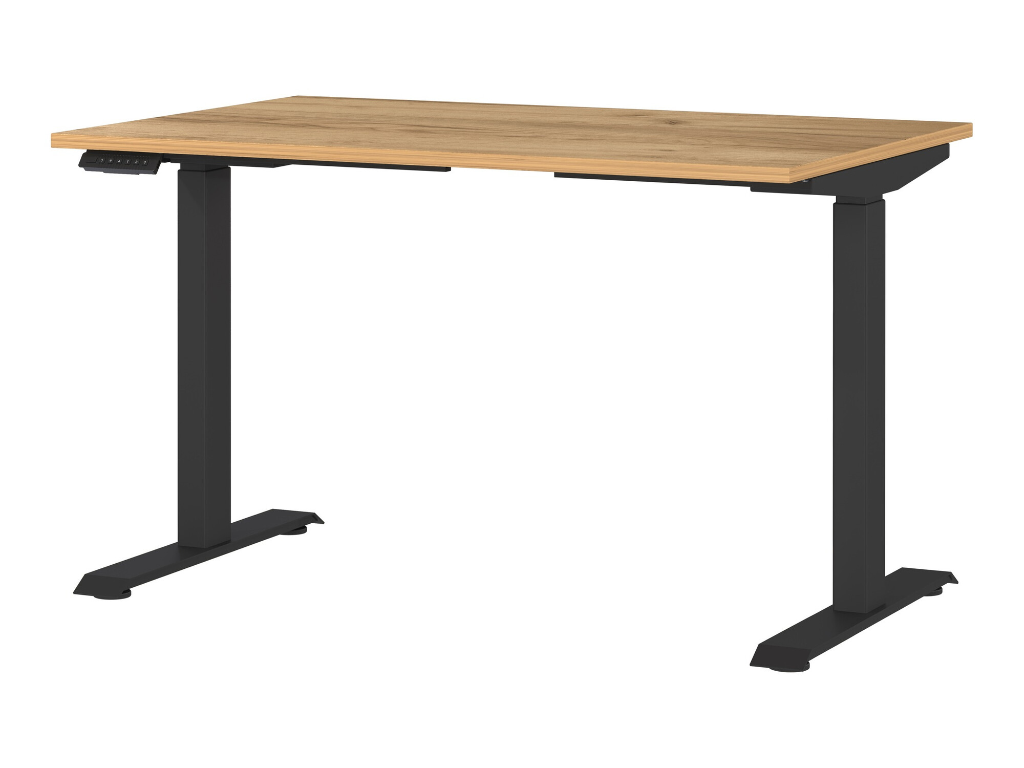 Escritorio de altura regulable Sacramento 417 (Navarra roble + Negro)