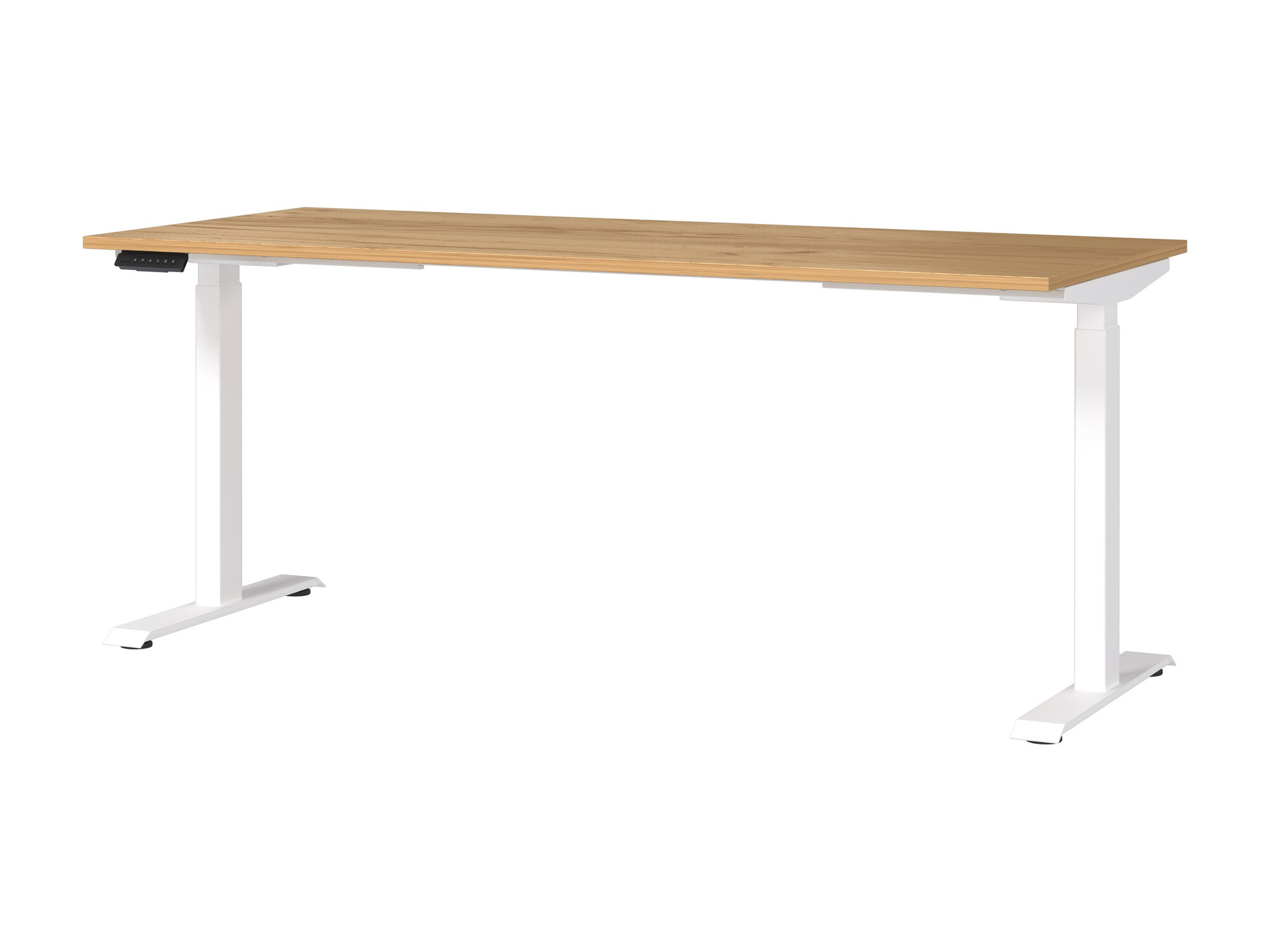 Escritorio de altura regulable Sacramento 418 (Navarra roble + Blanco)