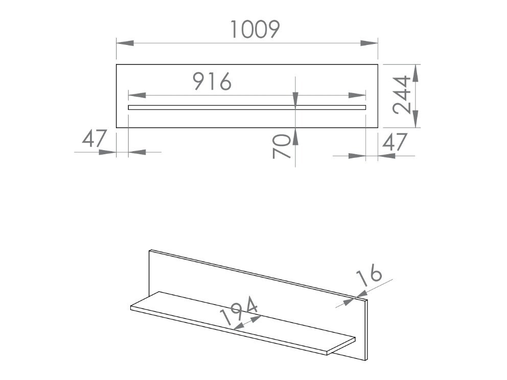 Estantería de pared Orlviro 109
