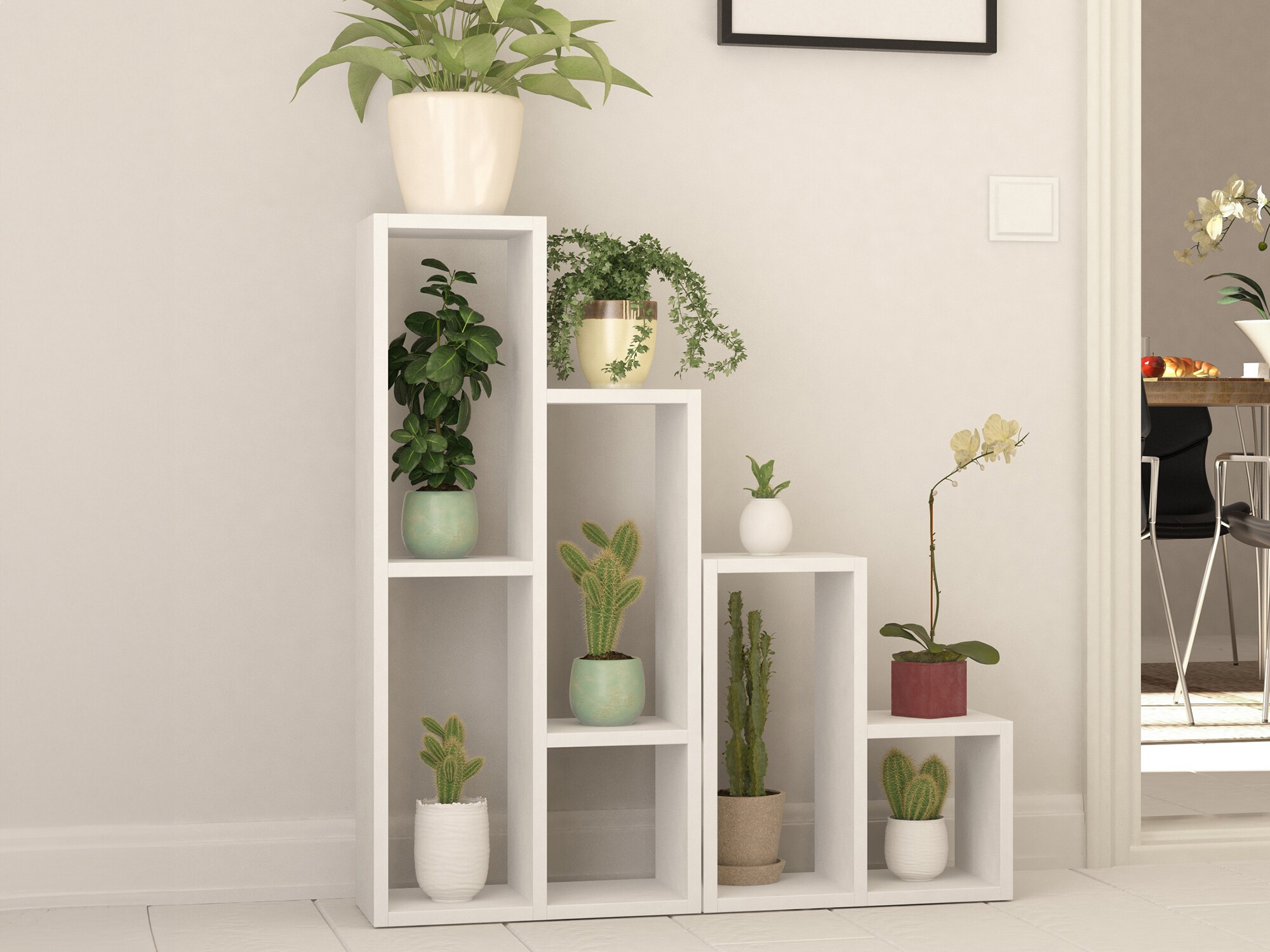 Conjunto de estantería Kailua 1091 (Blanco)