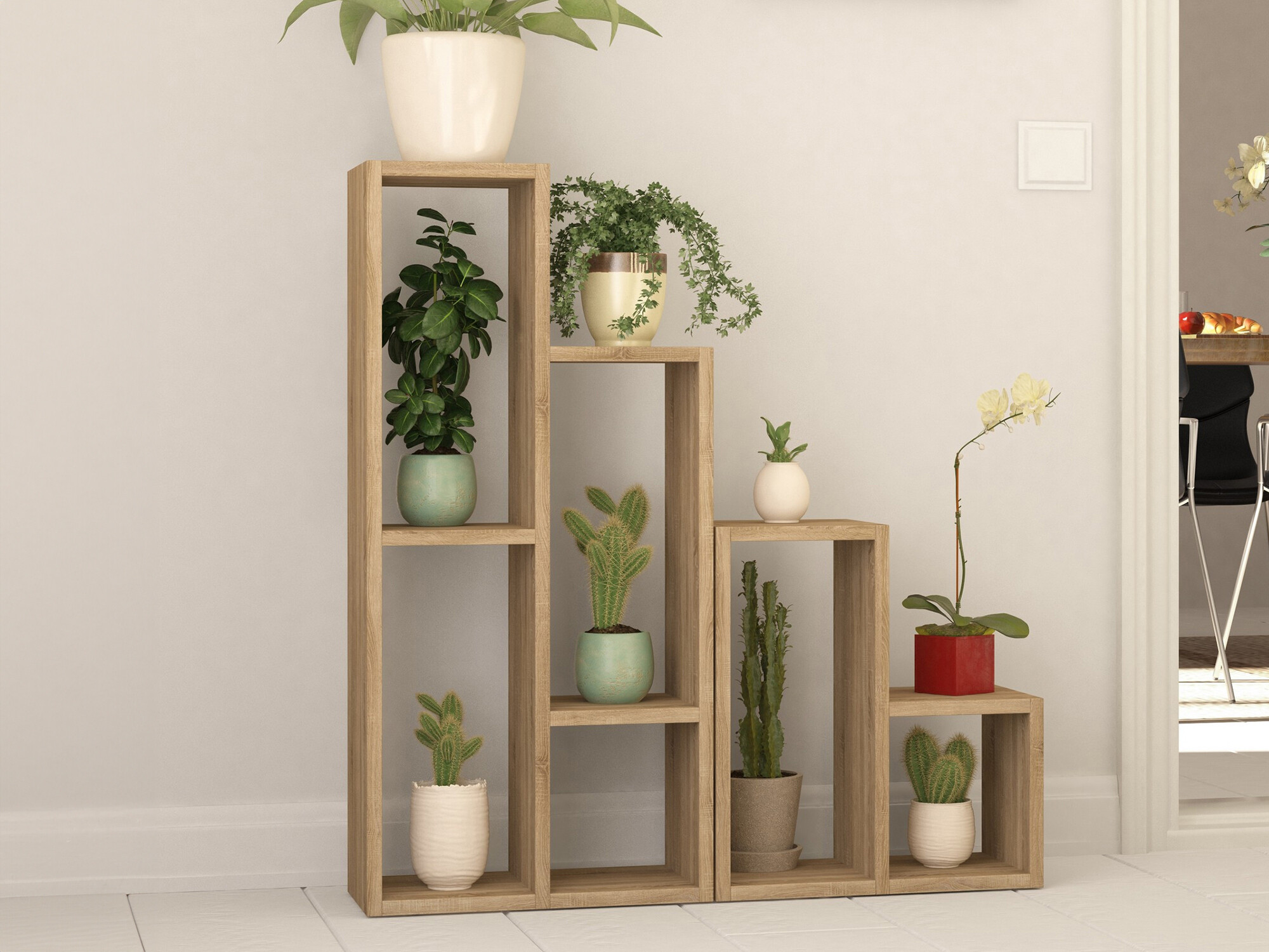 Conjunto de estantería Kailua 1091 (Roble)