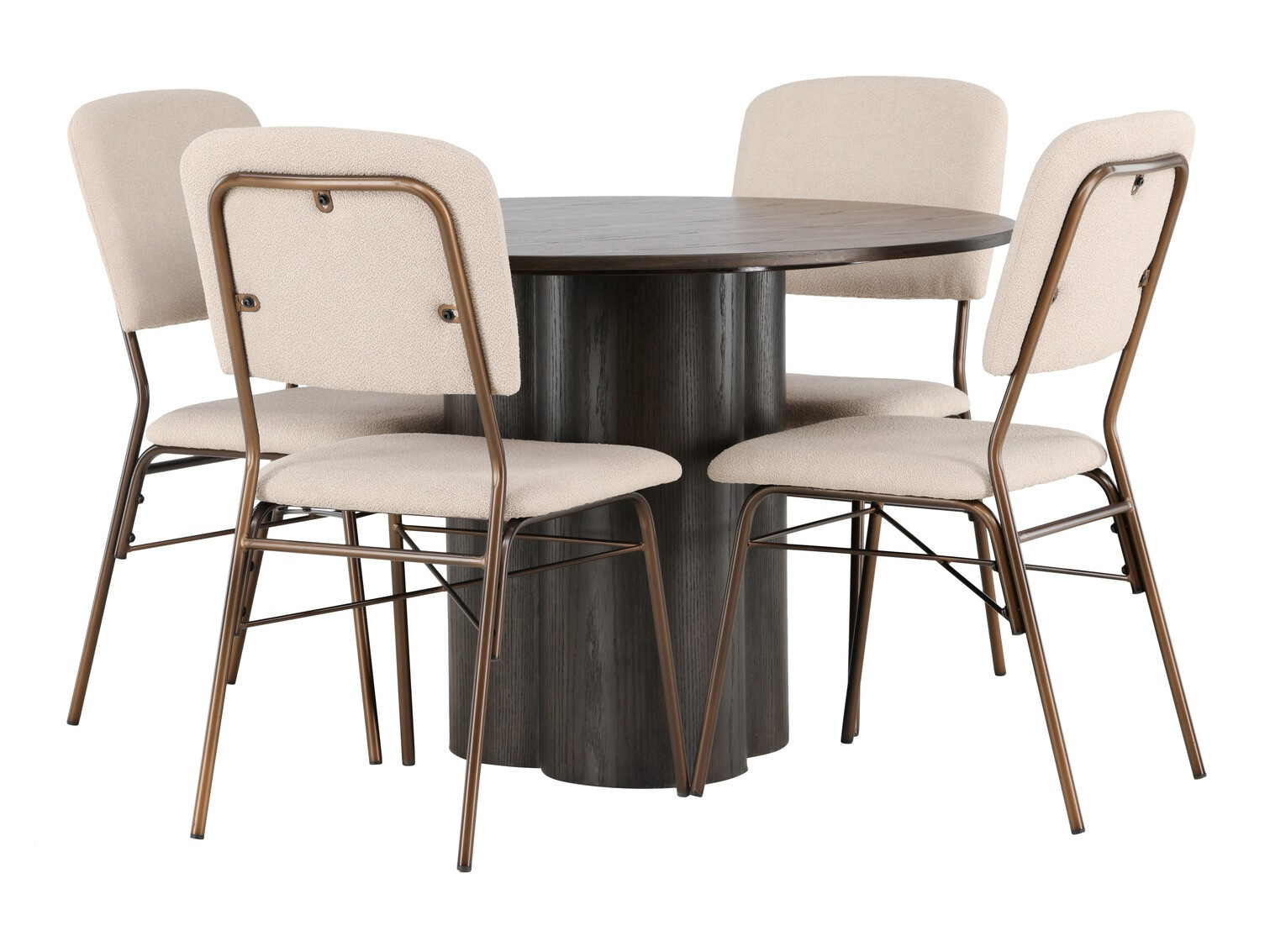 Conjunto de mesas y sillas para comedor Dallas 4606 (Nuez oscura)