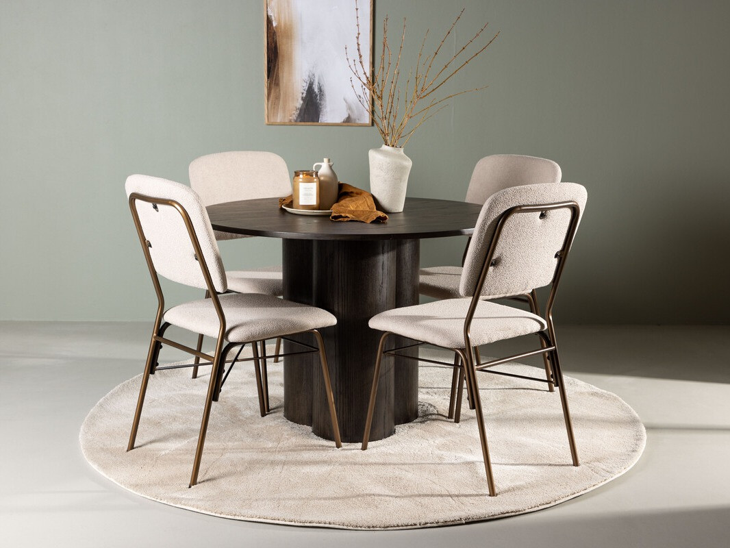 Conjunto de mesas y sillas para comedor Dallas 4606 (Nuez oscura)