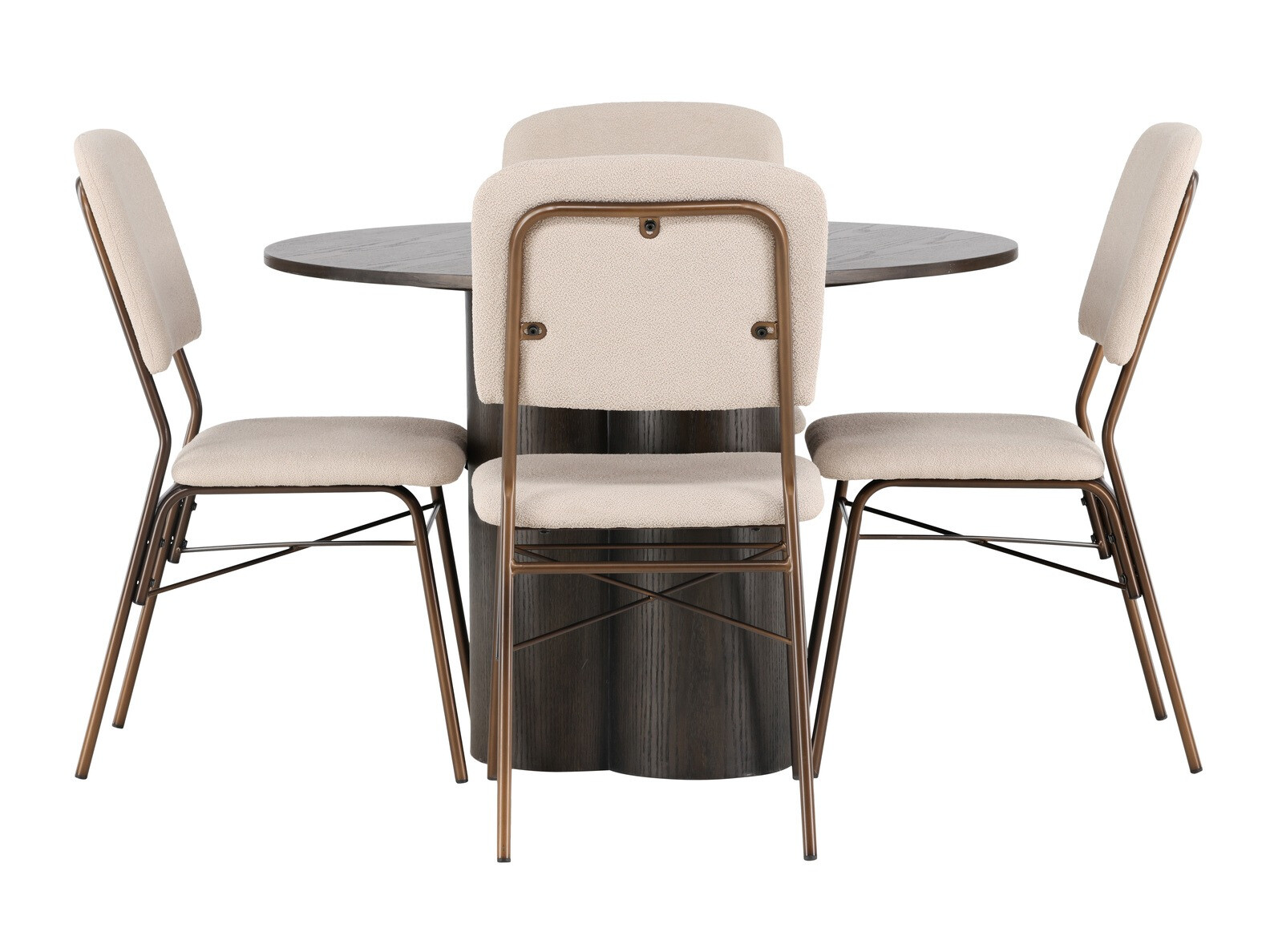 Conjunto de mesas y sillas para comedor Dallas 4606 (Nuez oscura)