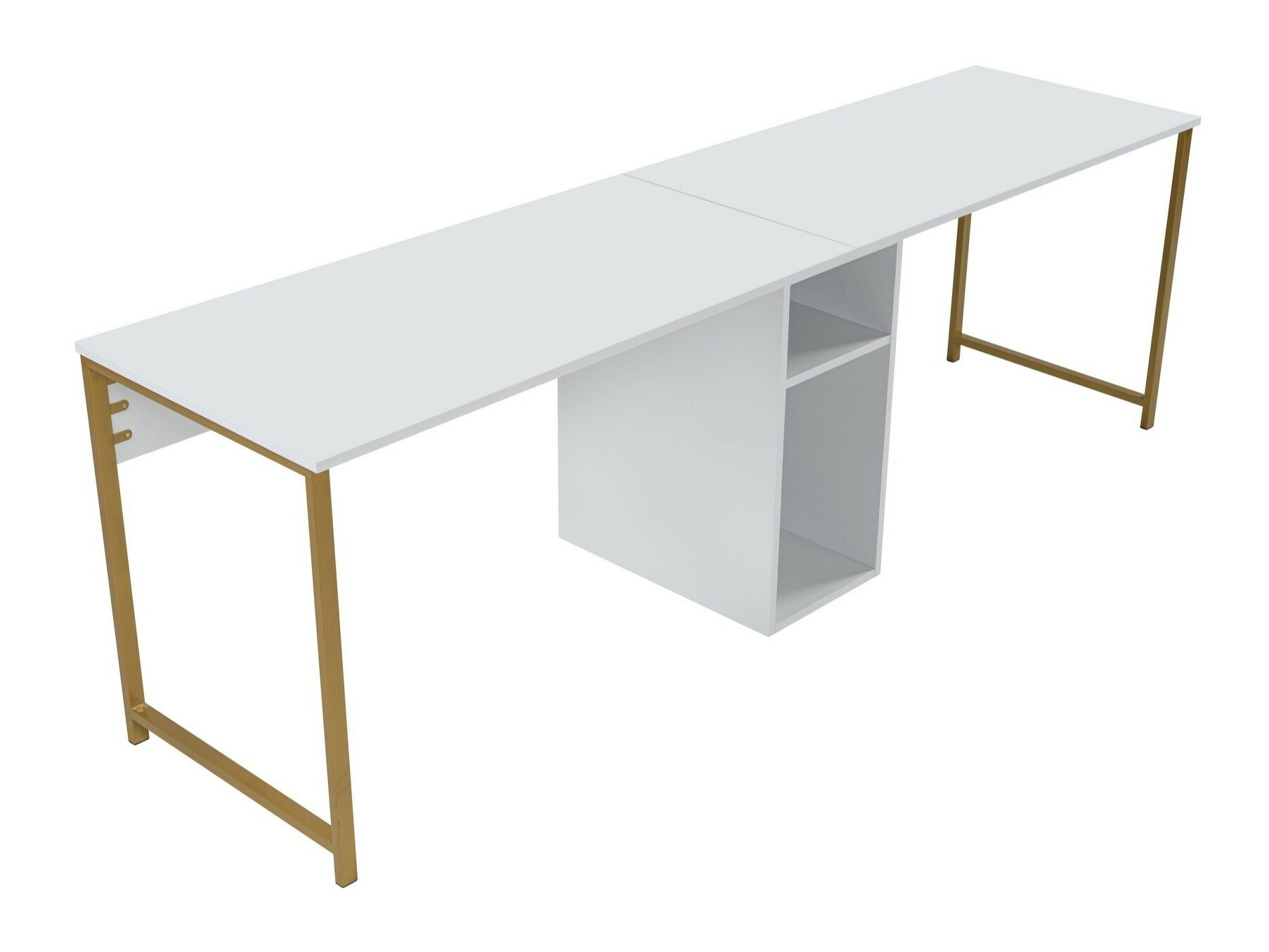 Mesa de oficina Novato 101 (Blanco + Dorado)