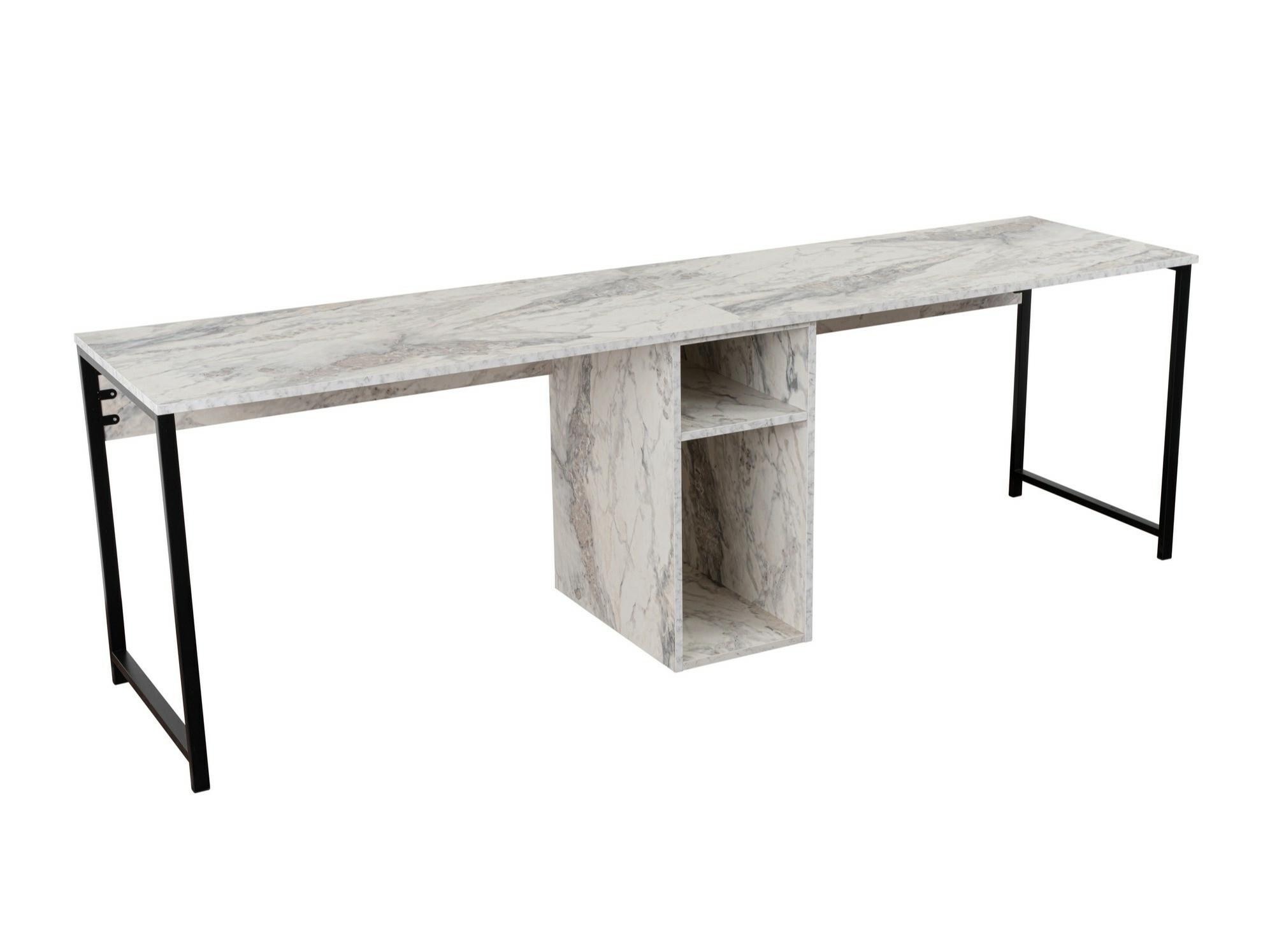 Mesa de oficina Novato 101 (Mármol blanco + Negro)