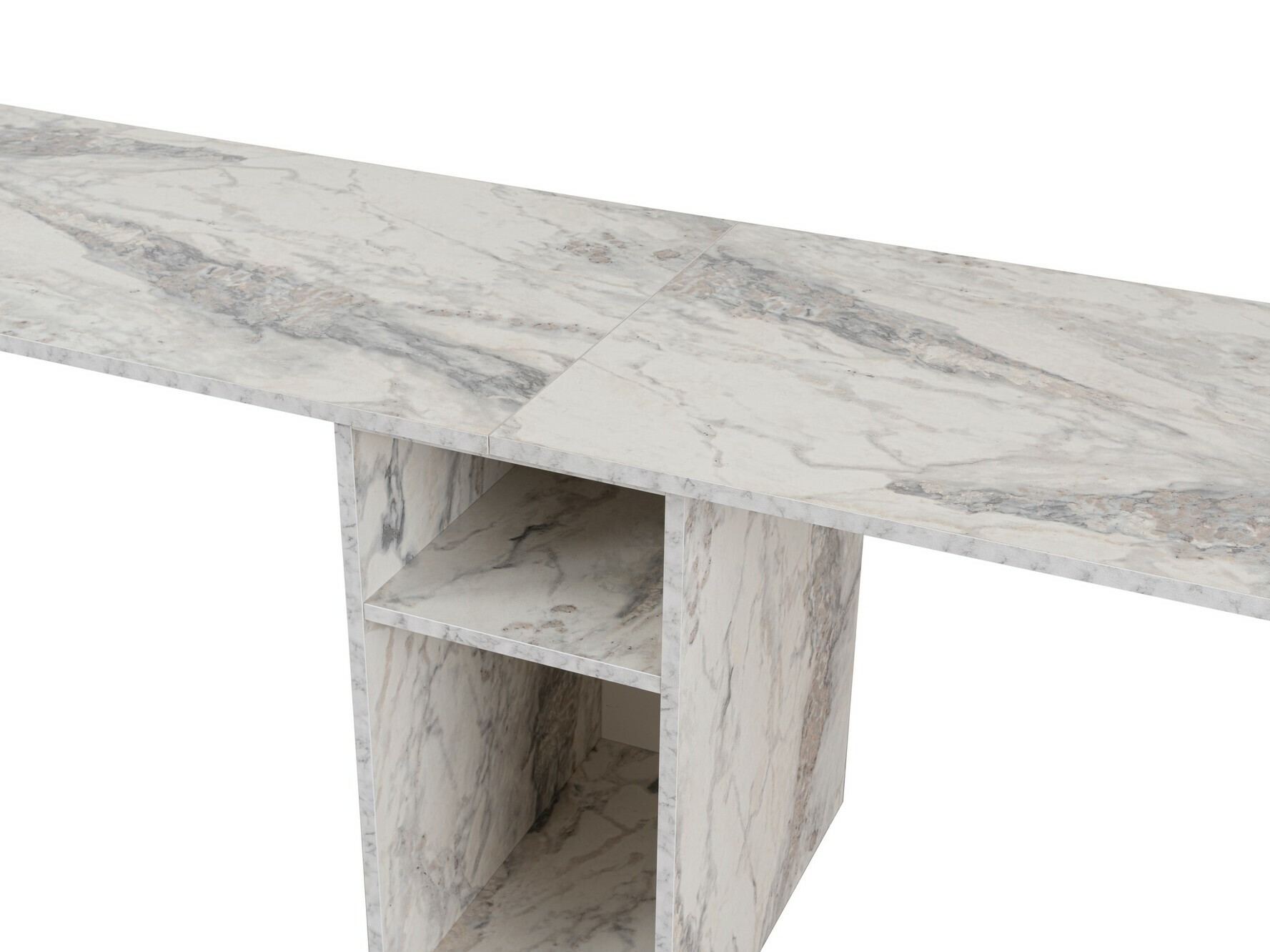 Mesa de oficina Novato 101 (Mármol blanco + Negro)