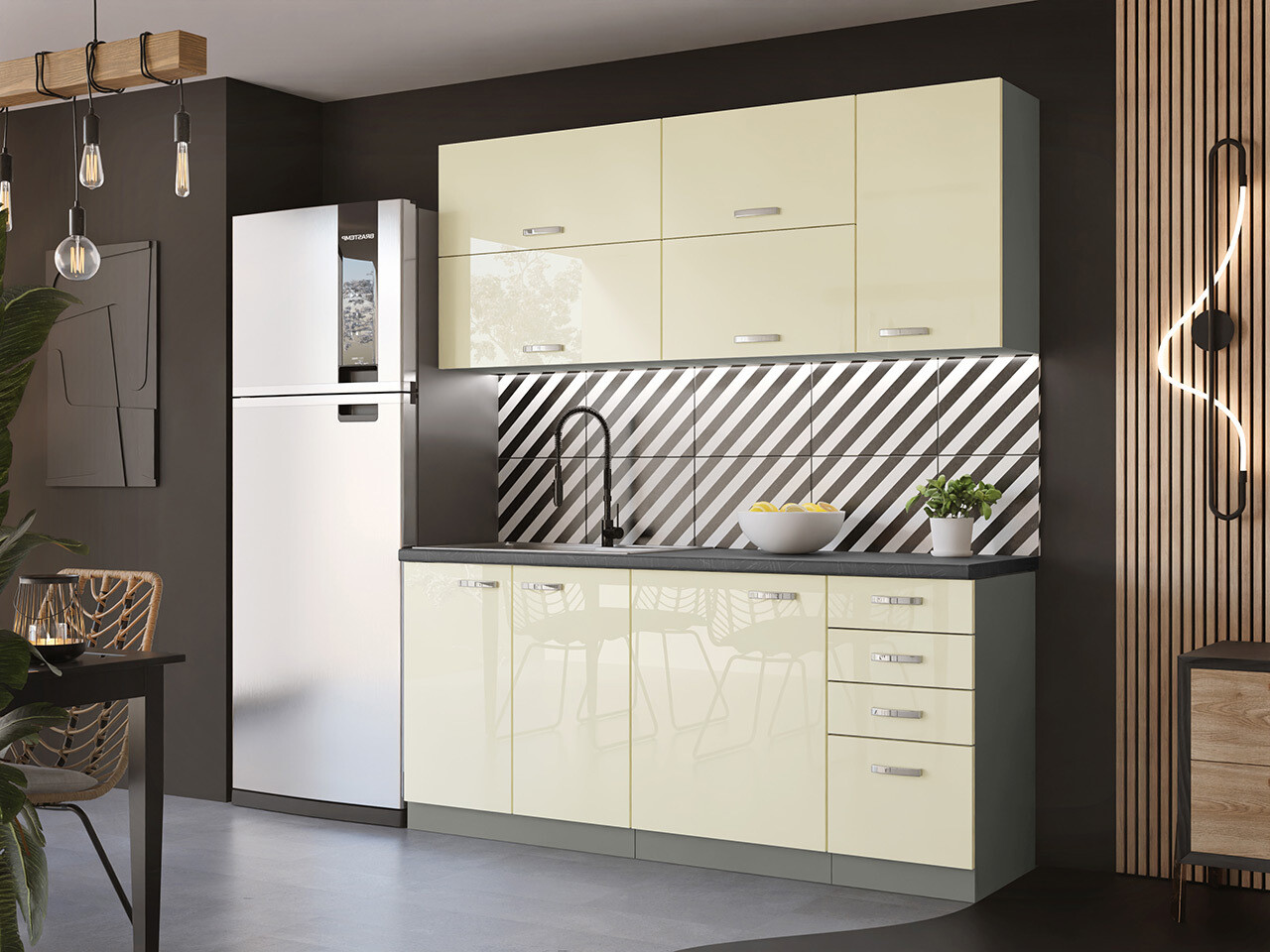 Conjunto de cocina modular Multi Cream 124