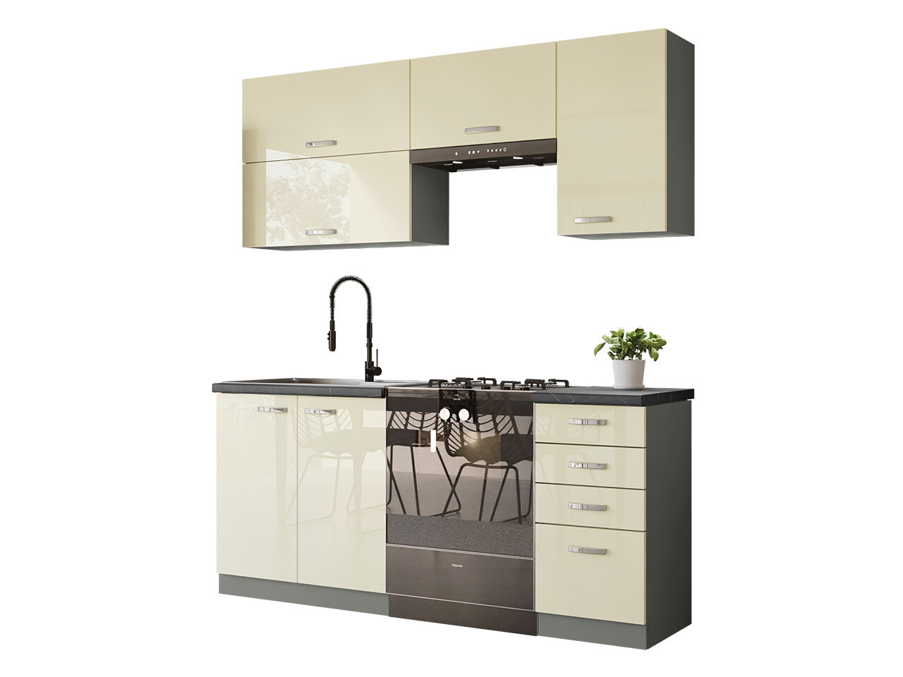 Conjunto de cocina modular Multi Cream 125