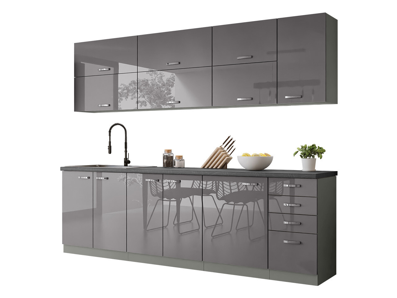 Conjunto de cocina modular Multi Grey 123
