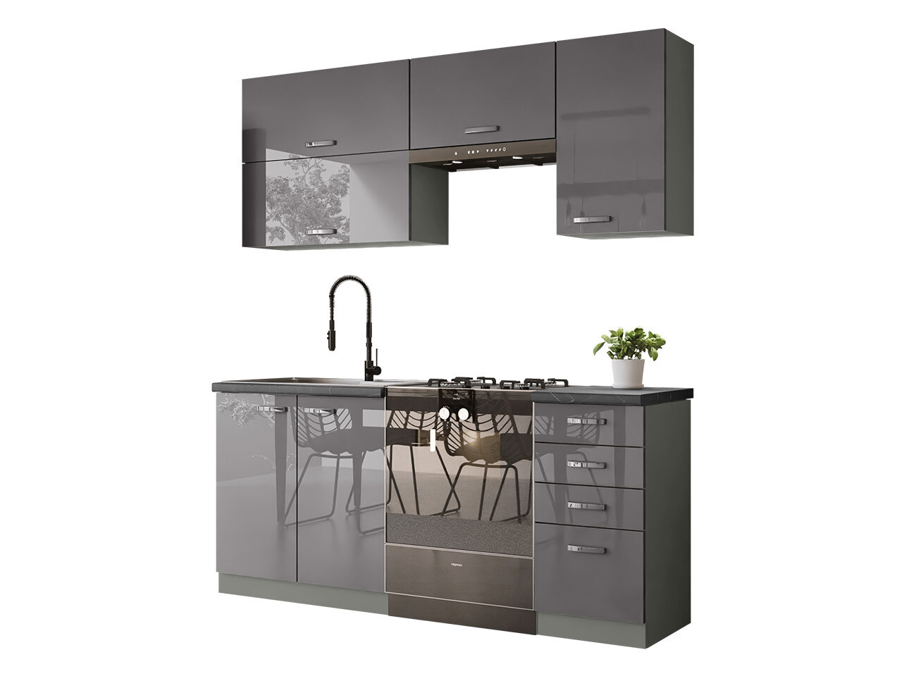 Conjunto de cocina modular Multi Grey 125