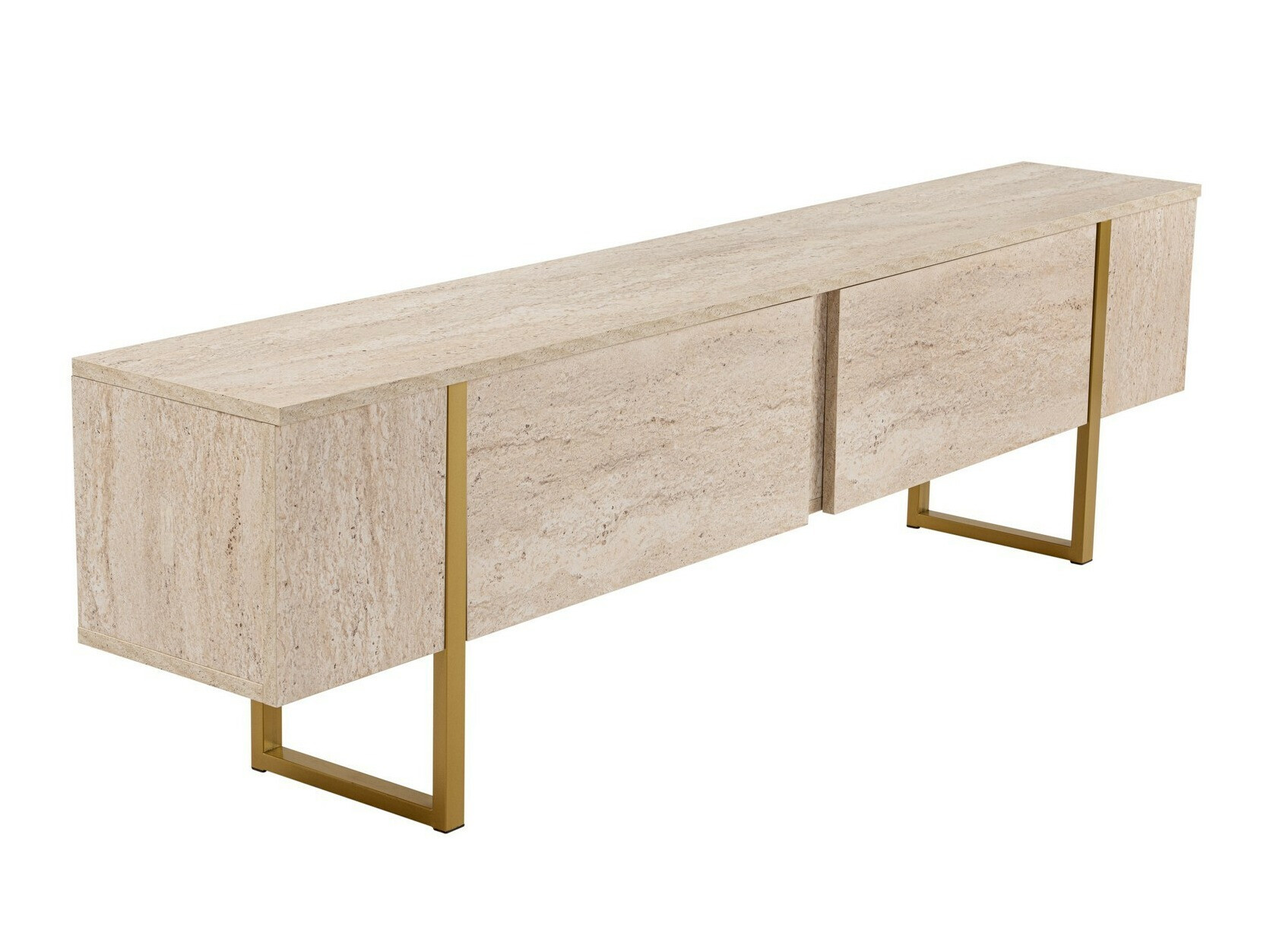 Mueble TV Novato 105 (Claro Travertine + Dorado)