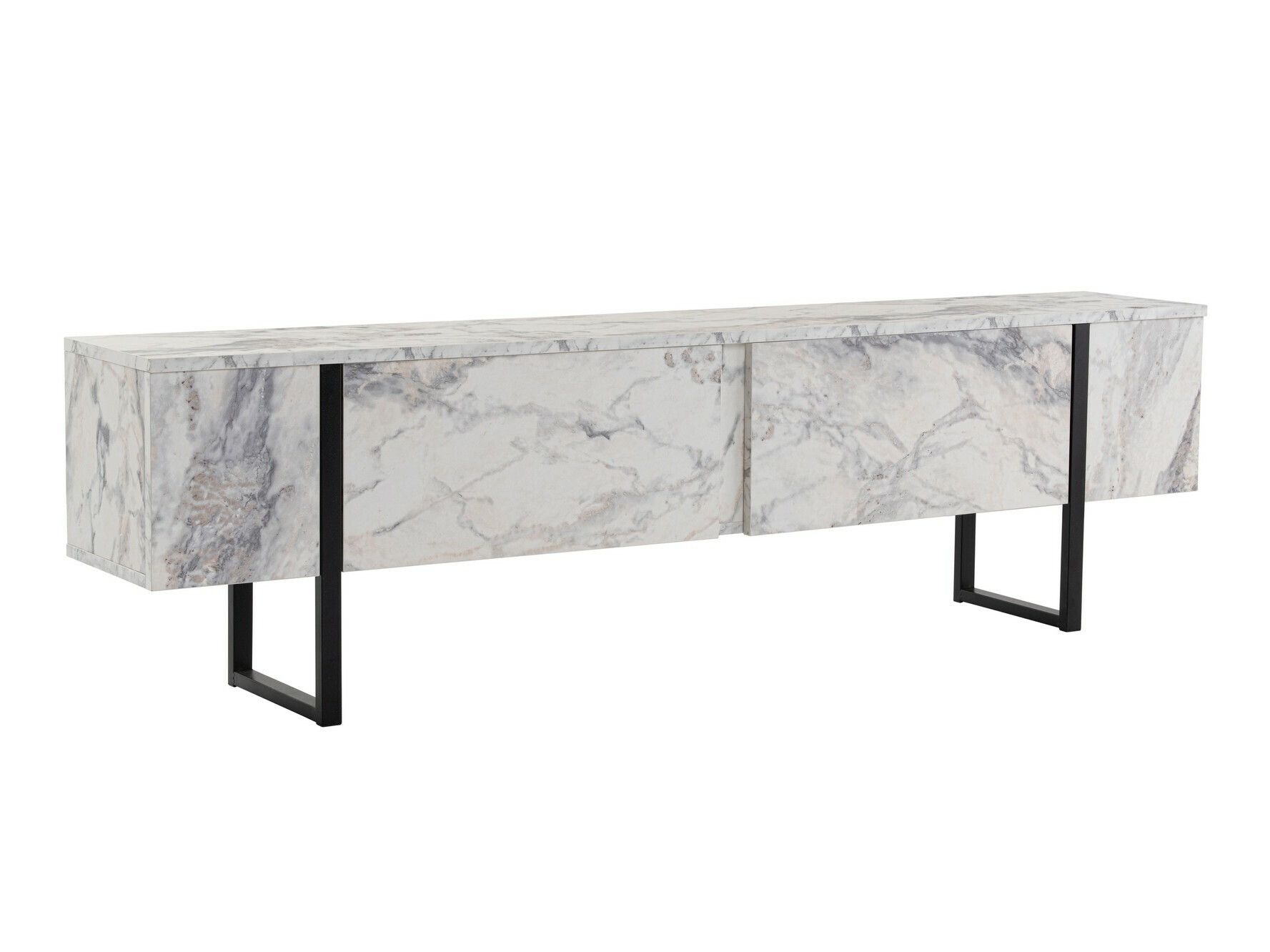 Mueble TV Novato 105 (Mármol blanco + Negro)