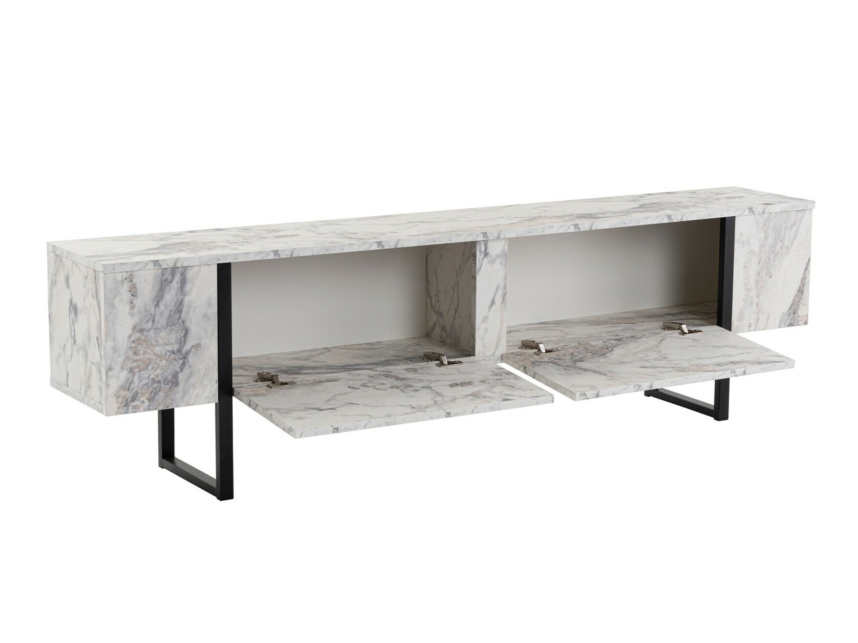 Mueble TV Novato 105 (Mármol blanco + Negro)